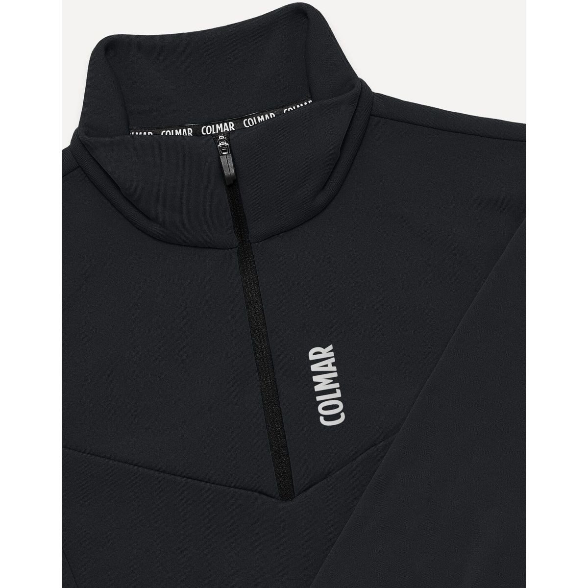 Colmar Kapuzenpullover Ladies Sweatshirt Feminines Sweatshirt aus Stretch-Fleece mit halbem Reißverschluss