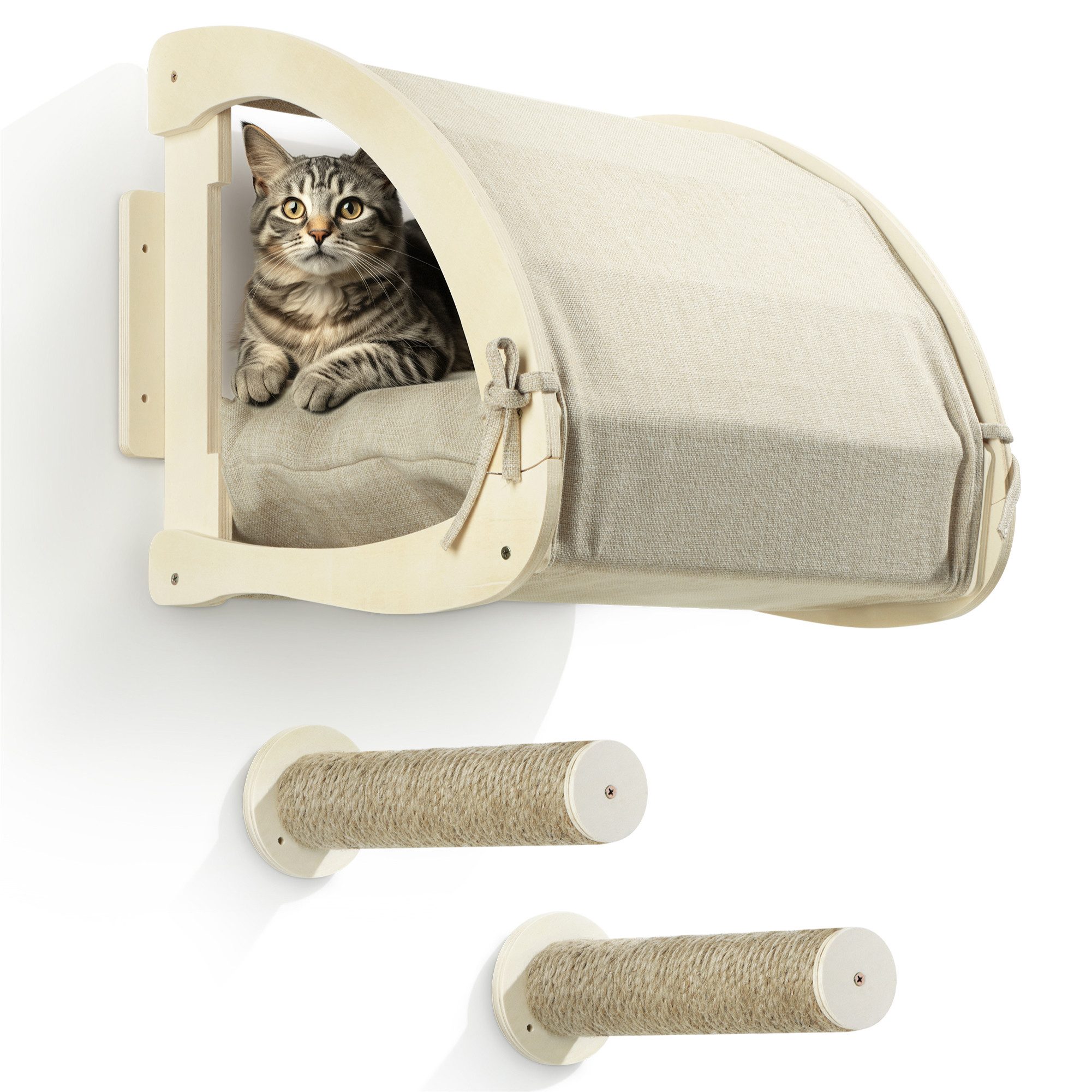 Navaris Tierhaus Katzen Bett mit Stufen günstig online kaufen