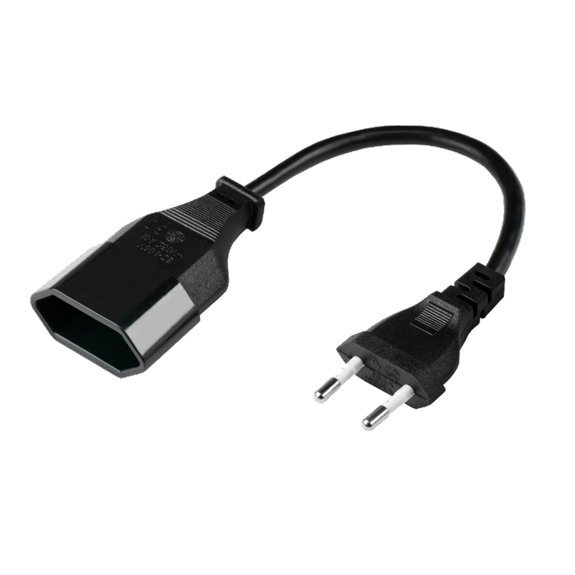 TronicXL Kurzes 0,2m Euro Verlängerungskabel Verlängerung Stromkabel 20cm kurz Verlängerungskabel, (20 cm)