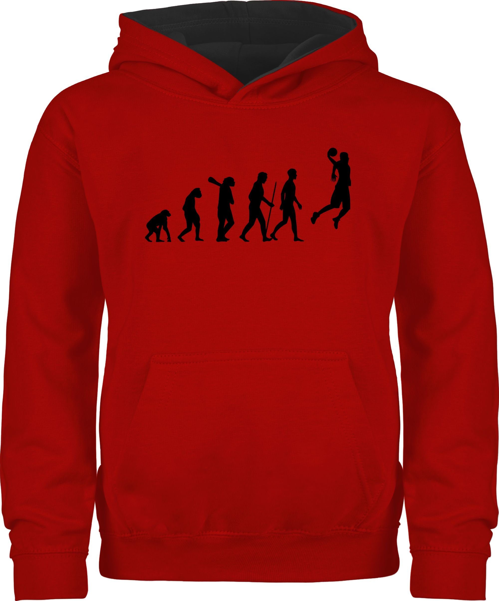 Shirtracer Hoodie Basketball Evolution Evolution Kinder 1 Rot/Schwarz