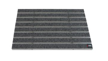 Fußmatte Emco Eingangsmatte DIPLOMAT 22mm, Large Rips Hellgrau, Emco, rechteckig, Höhe: 22 mm, Größe: 590x390 mm, für Innen- und überdachten Außenbereich
