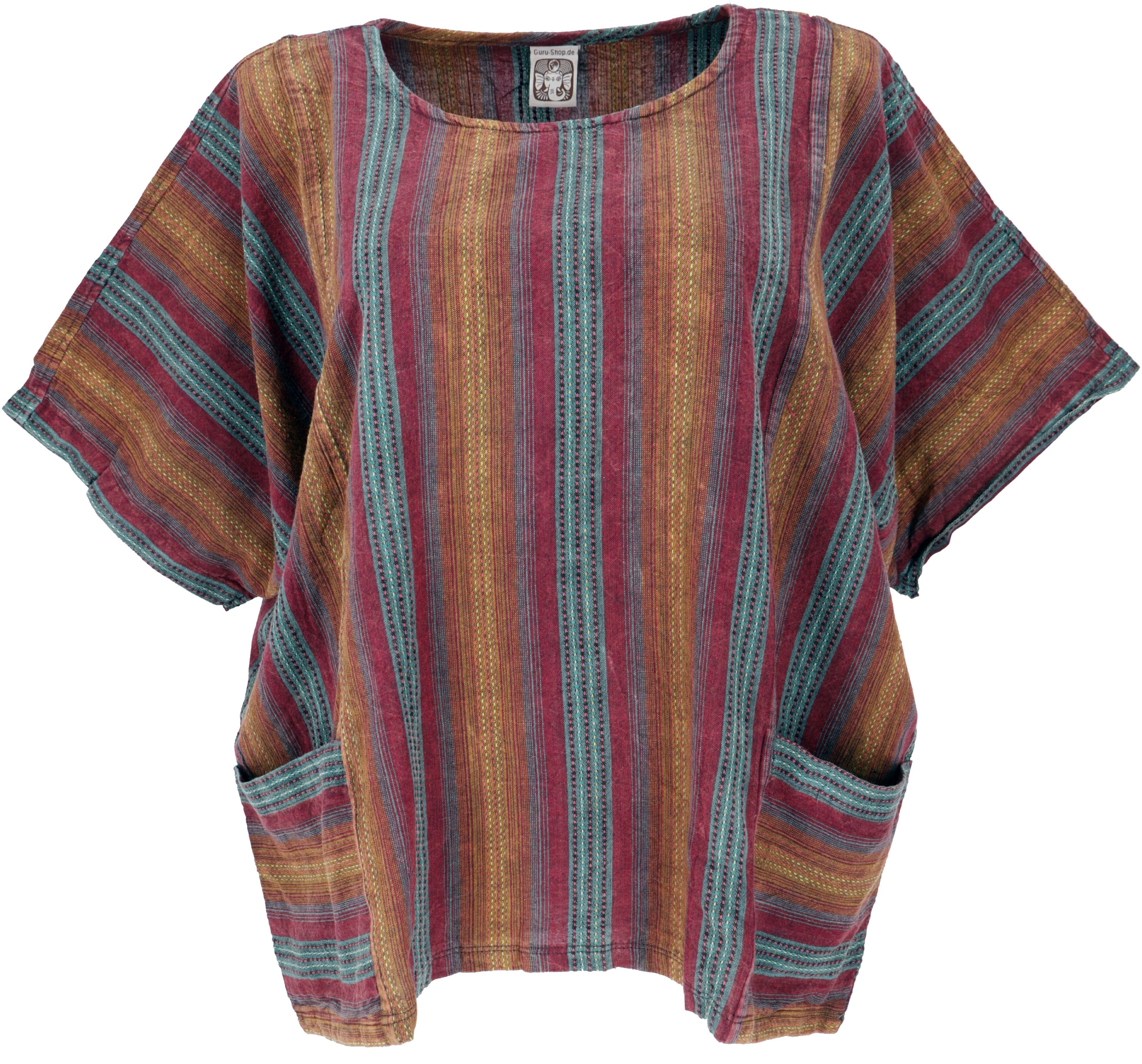 Guru-Shop Longbluse Weites Boho Blusentop mit Fledermausärmeln,.. alternati günstig online kaufen