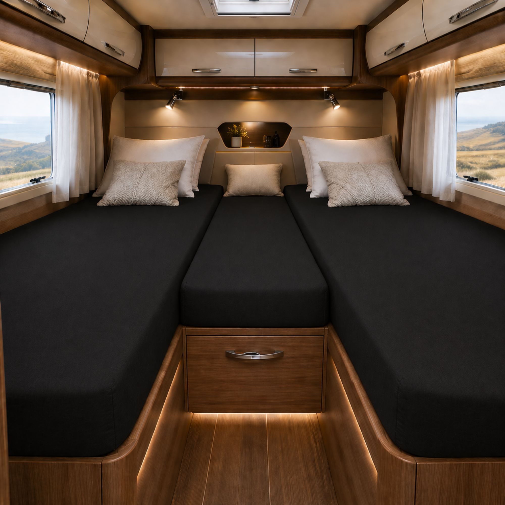 EXKLUSIV HEIMTEXTIL Spannbettlaken Frottee Spannbettlaken für Wohnmobile Heckbett 3-teilig, Frottee, Gummizug: Rundum, (3 Stück), mit Rundumgummizug