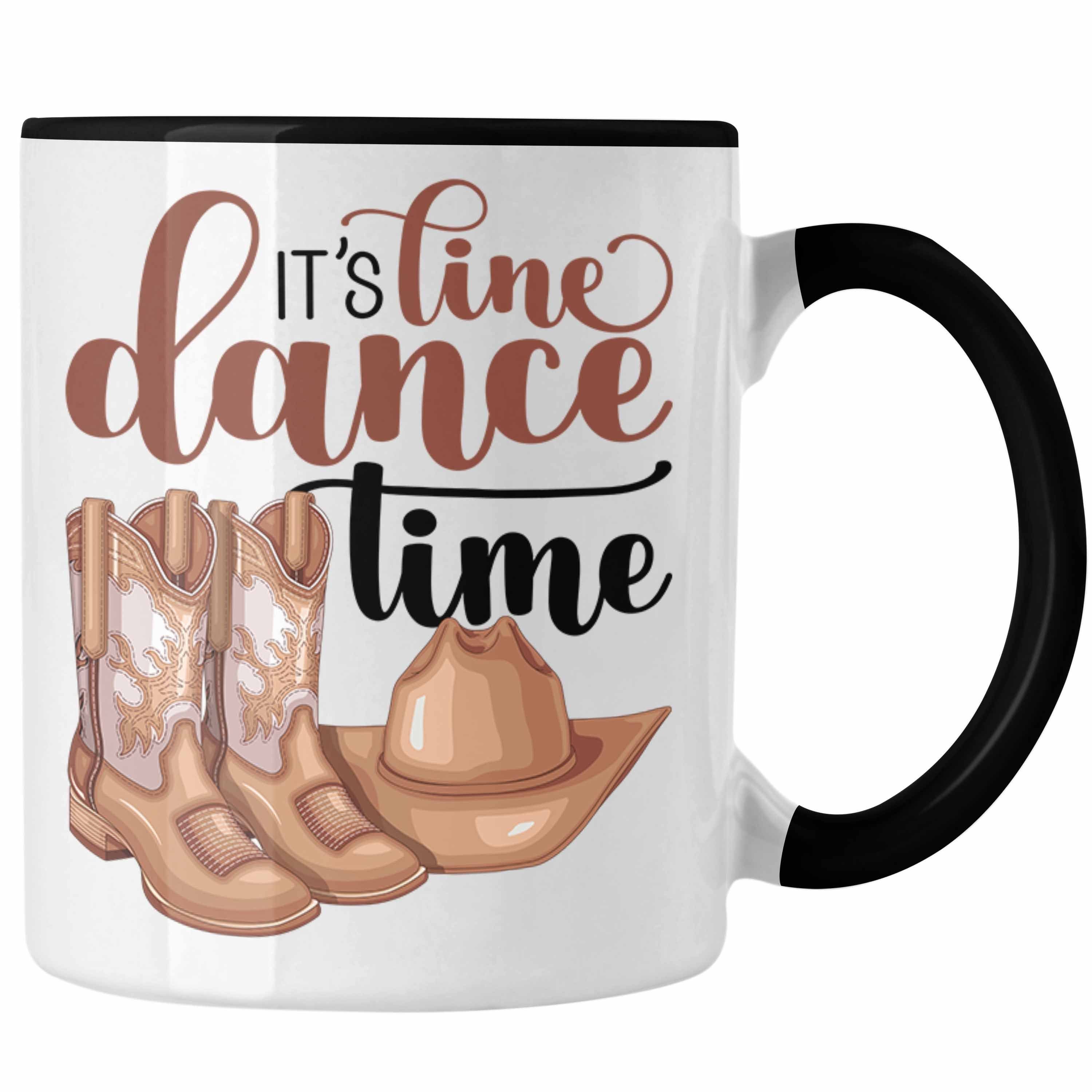 Trendation Tasse Linedance Tasse Geschenk Linedancerin Geschenkidee Frauen It's Linceda Schwarz