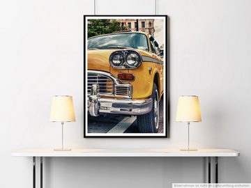 Sinus Art Poster 90x60cm Poster Fotografie Vintage Taxi in New York City