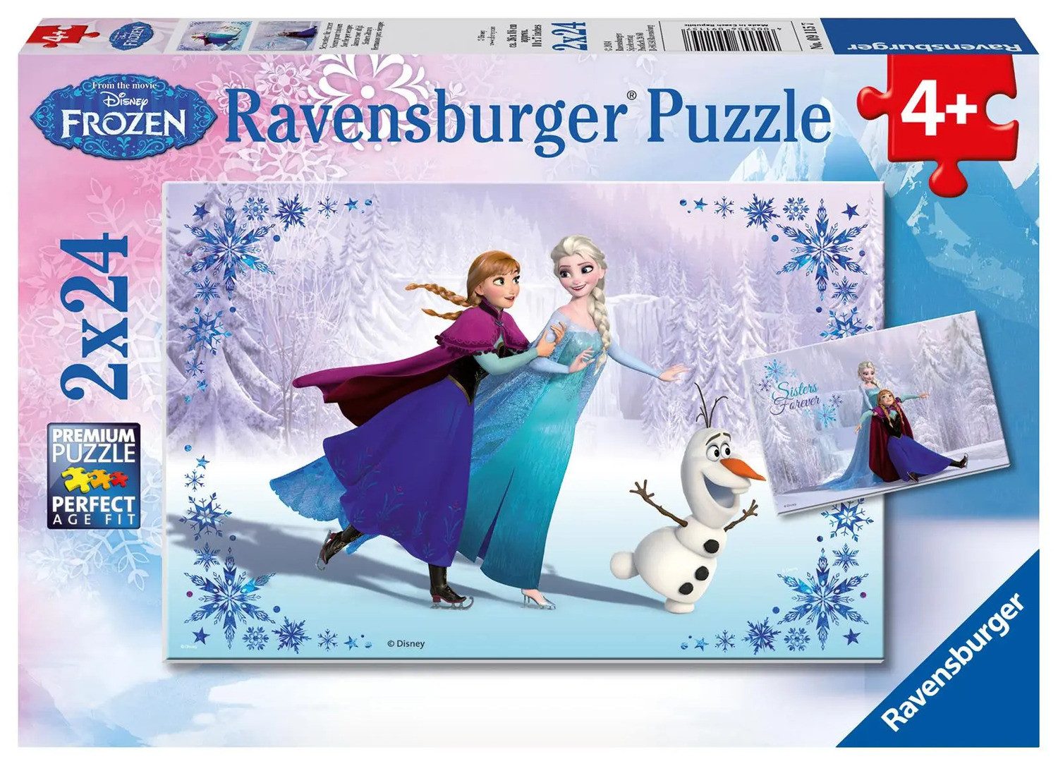 Ravensburger Puzzle Disney Frozen: Schwestern für immer. Puzzle 2 x 24 Teil günstig online kaufen