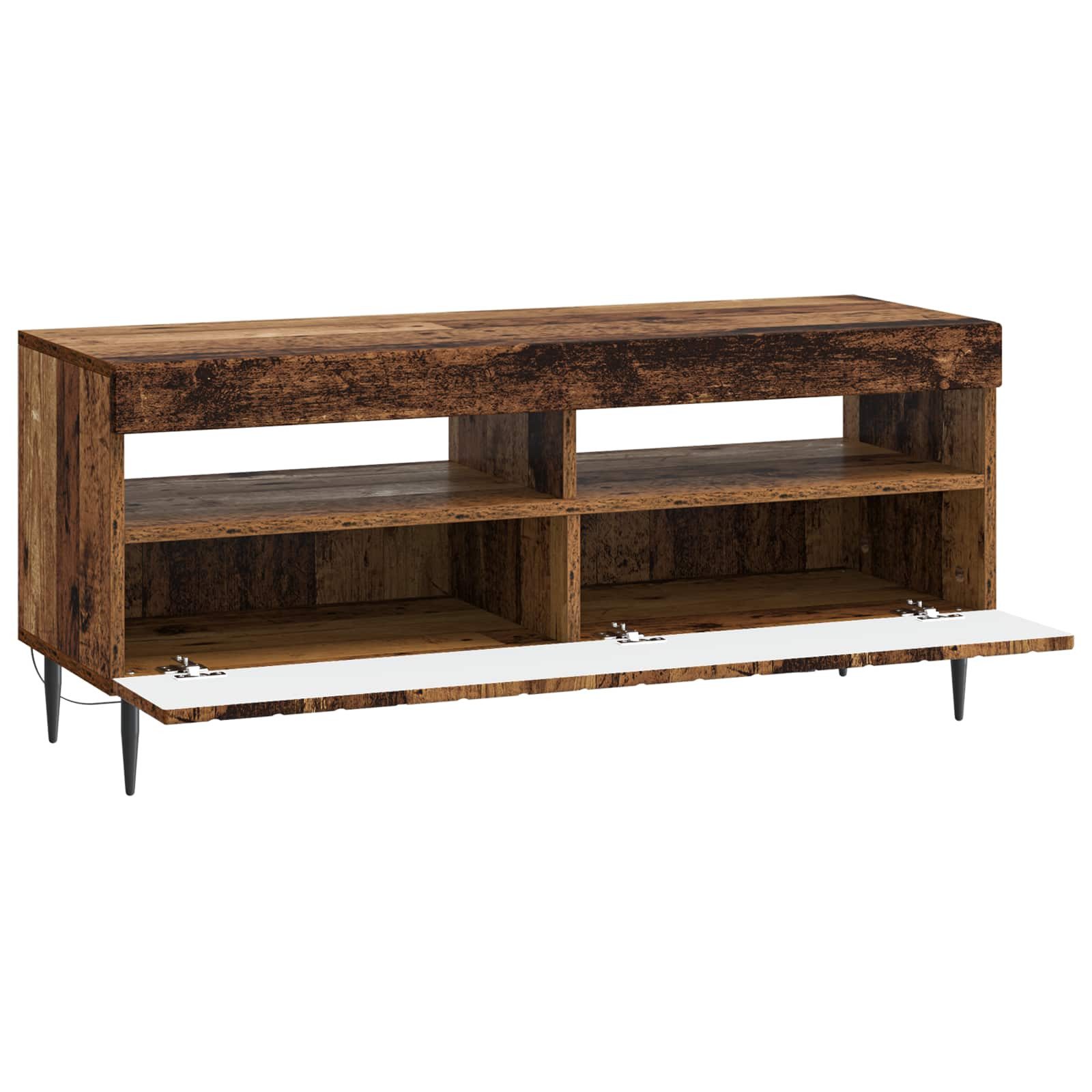 vidaXL TV-Schrank LED-TV-Schrank Altholz Holzwerkstoff