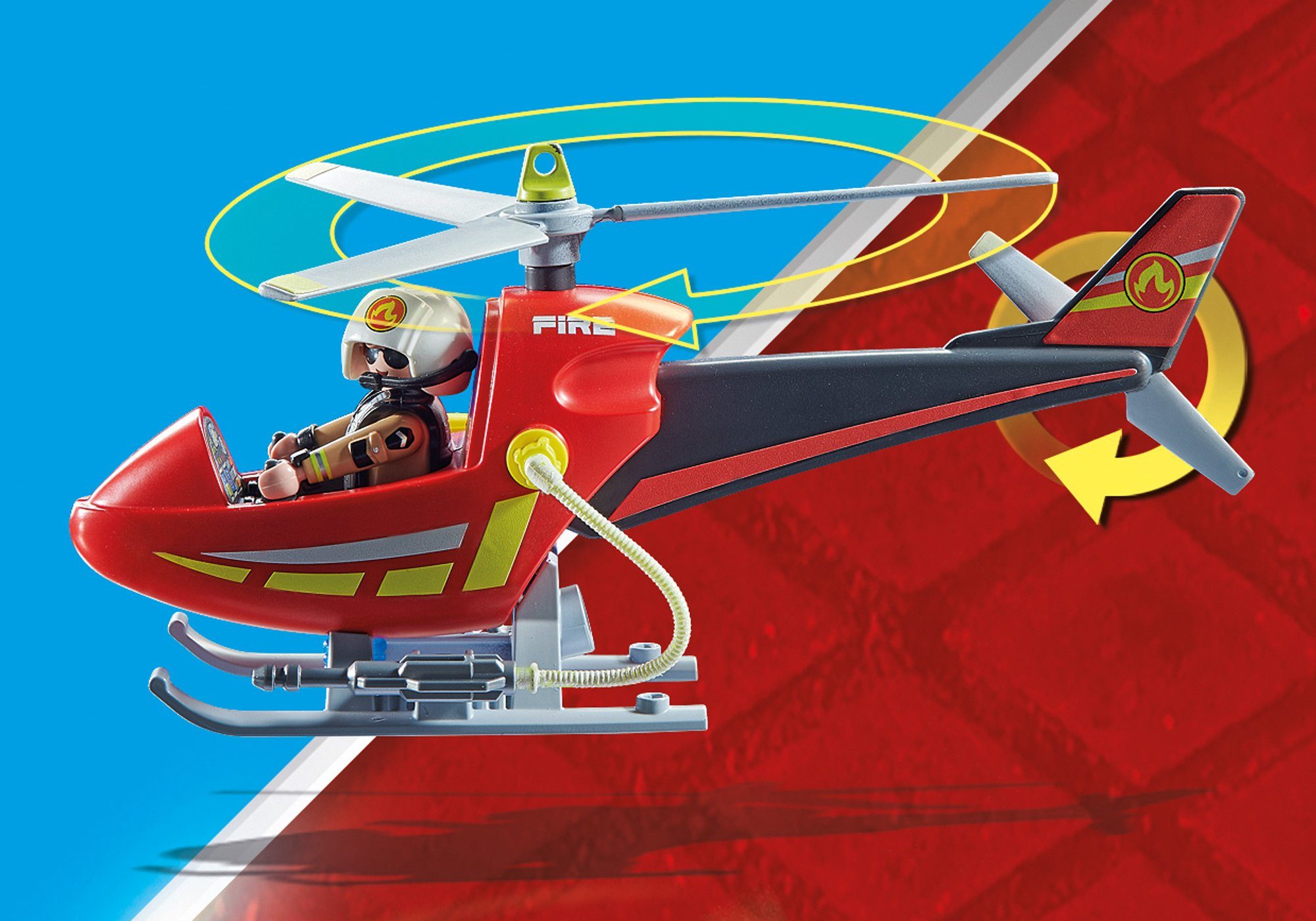 in Konstruktions-Spielset Germany St), (57 Made Action, Playmobil® (71195), Feuerwehr-Hubschrauber City