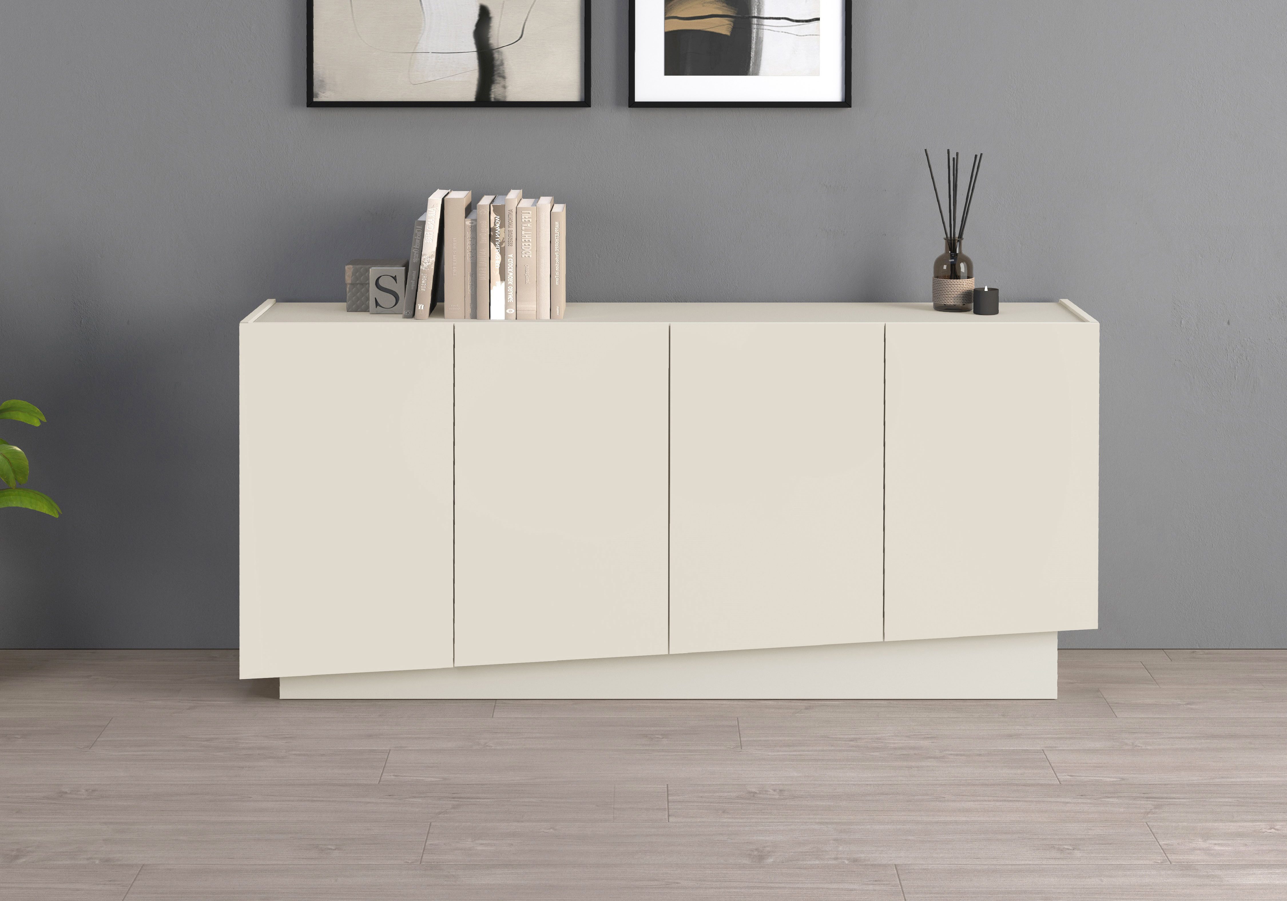 INOSIGN Sideboard VELA, Sideboard, Breite 160 cm, Design mit schrägen Türen günstig online kaufen