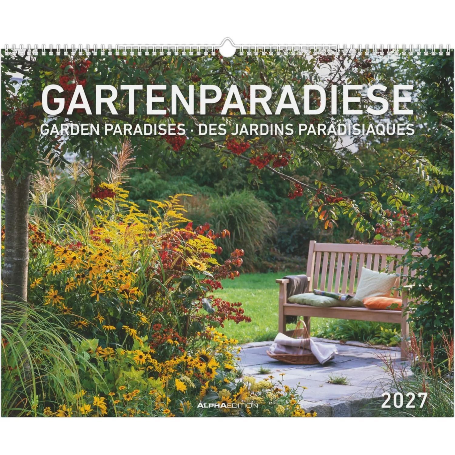 NEUMANN Wandkalender Gartenparadiese 2027