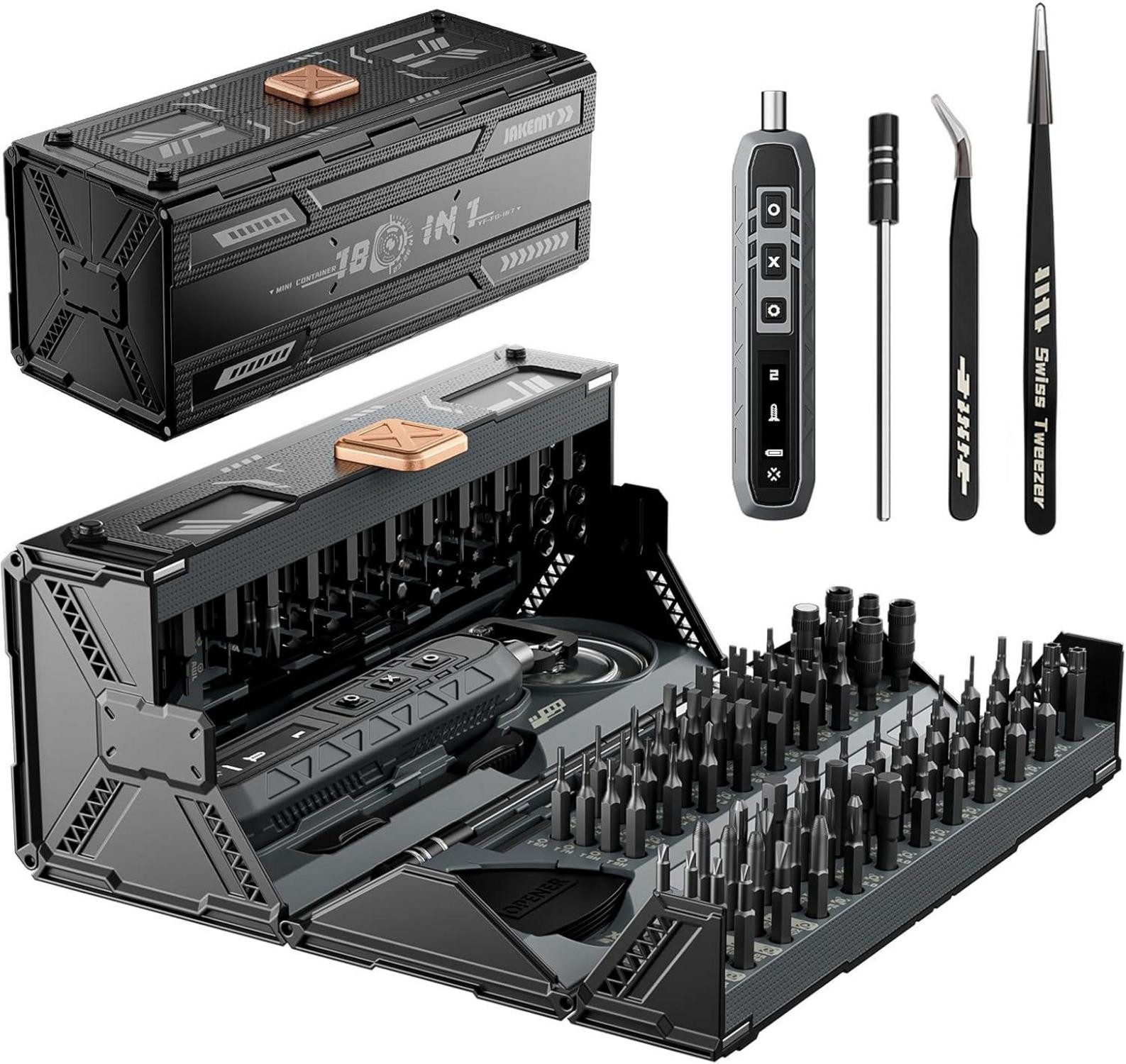 Multitool 180 in 1 Elektro Schraubendreher Set Feinmechaniker Reparatur Werkzeug