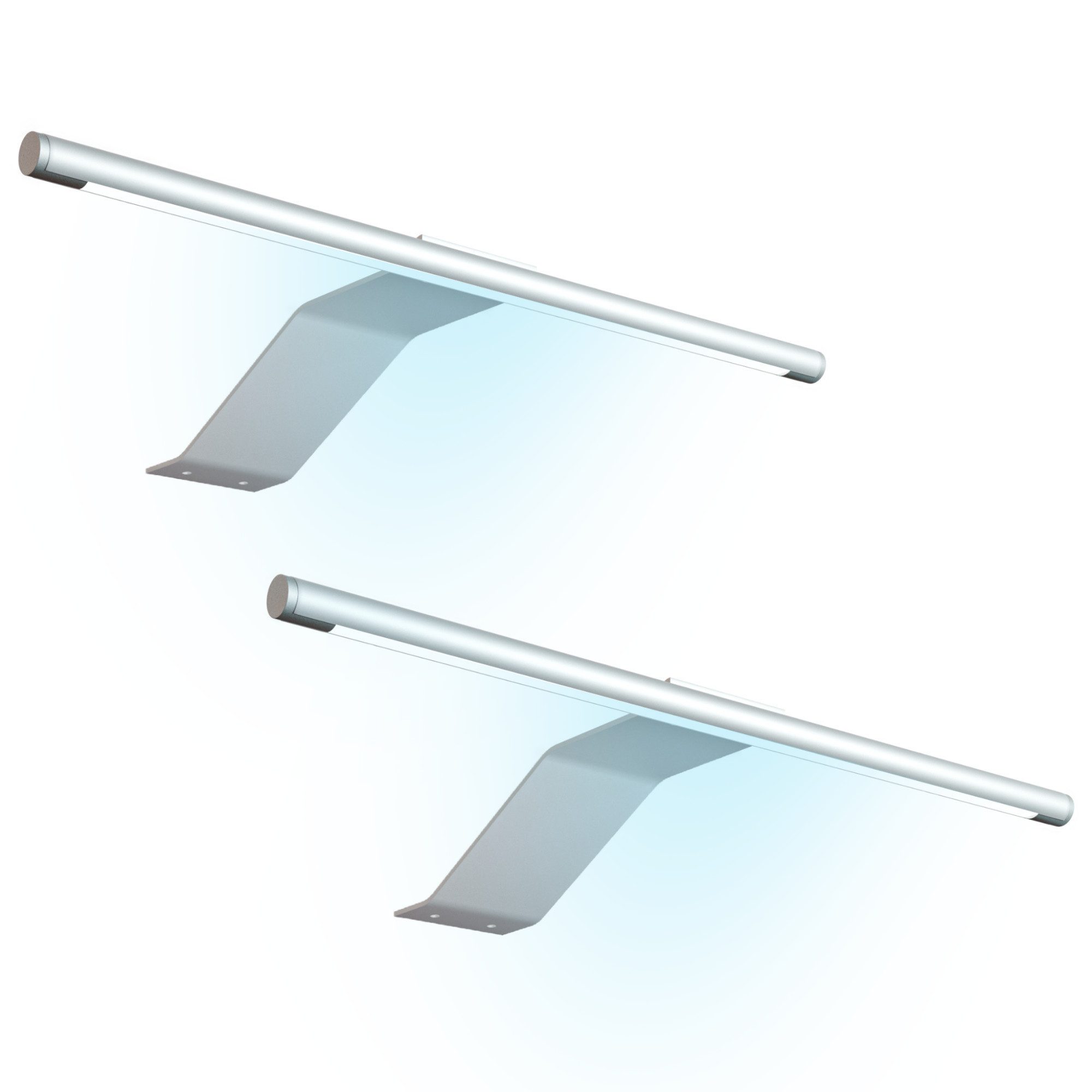 kalb Aufbauleuchte LED Aufbauleuchte 340x170 mm Schrankleuchte 12VDC silbergrau flach 4W