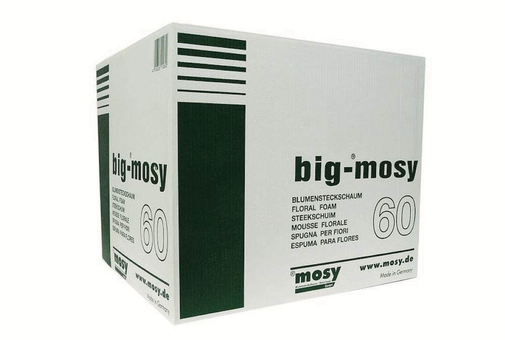 mosy Bastelmoos Steckmasse-Ziegel, 60 Stück, Steckmoos, Steckschwamm, Blumen, Blumen-Gestecke