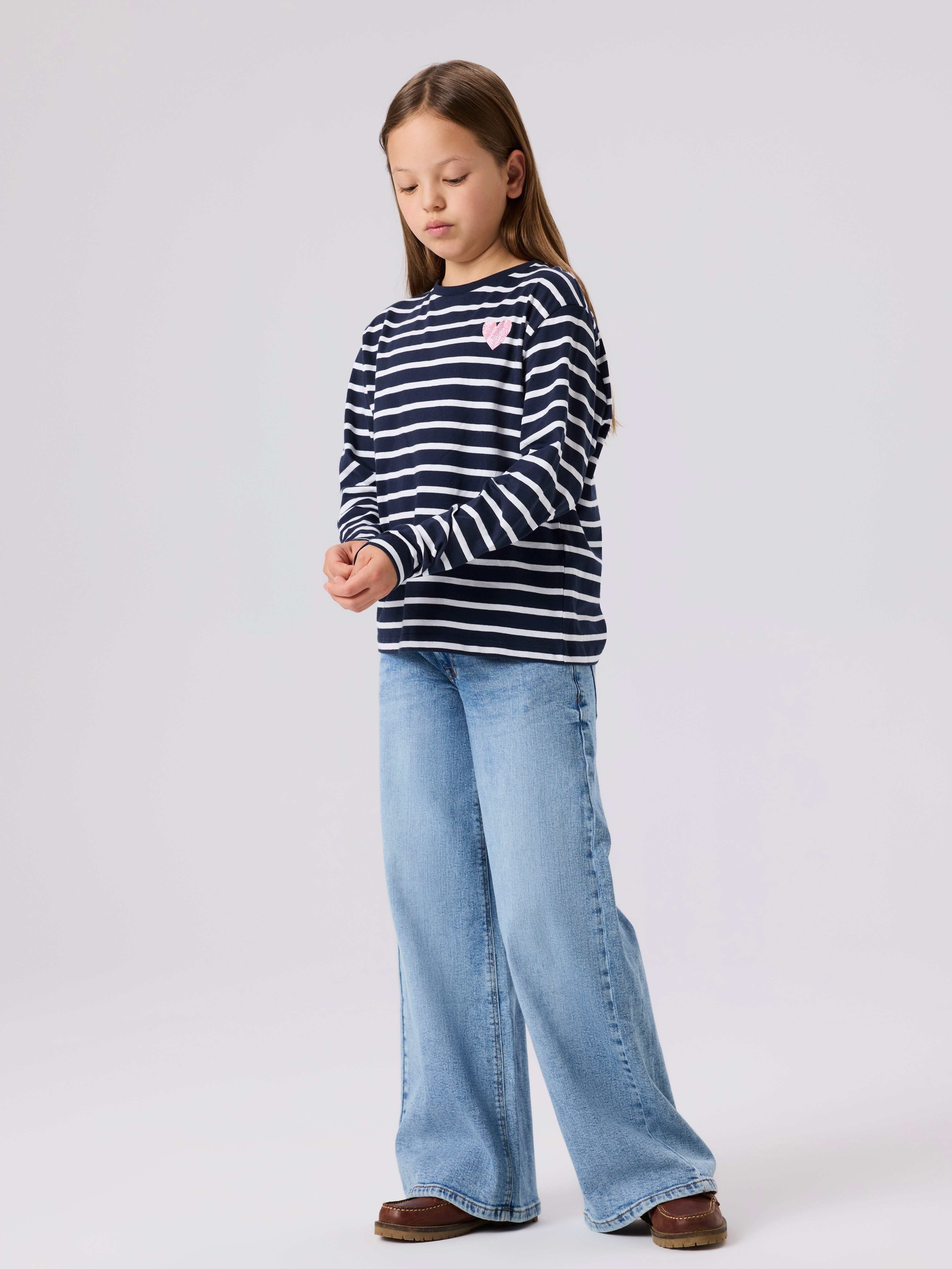 Name It Langarmshirt NKFTOVELINA 2P LS NREG TOP PB (Packung, 2-tlg)