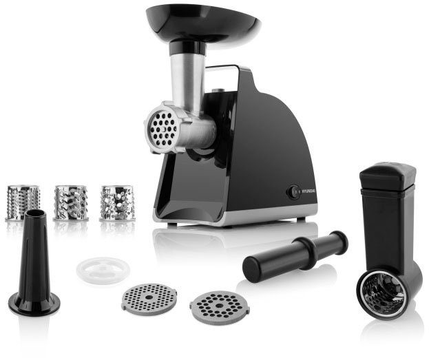 Hyundai Fleischwolf MG730, 1000 W, rostfreie Stahl-Klingen, Niedriger Geräuschpegel (85 dB)