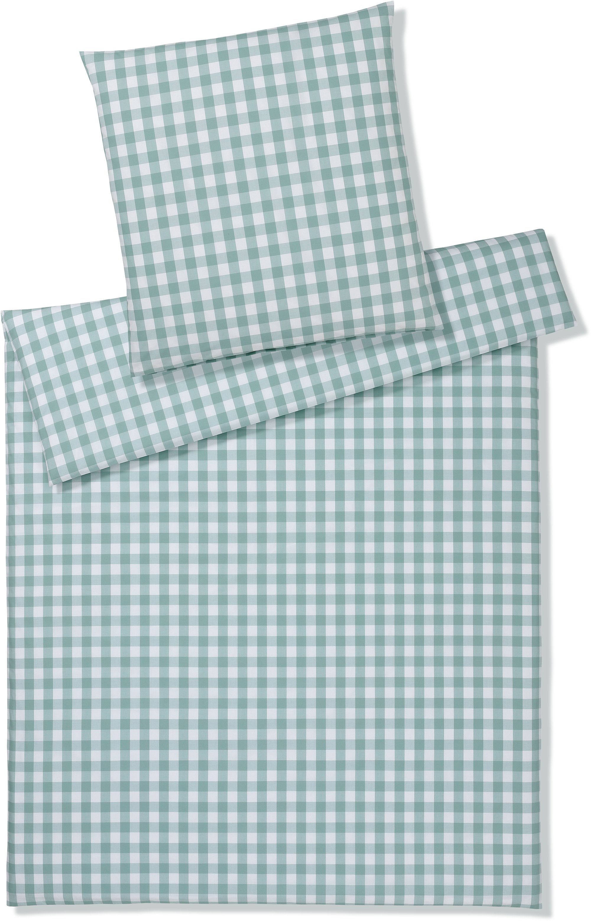 Elegante Bettwäsche Quadro, Perkal, 2 teilig, angenehmes Hautgefühl