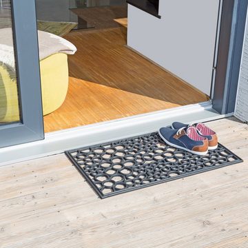 Fußmatte Fußabtreter Gummi, relaxdays, Höhe: 10 mm