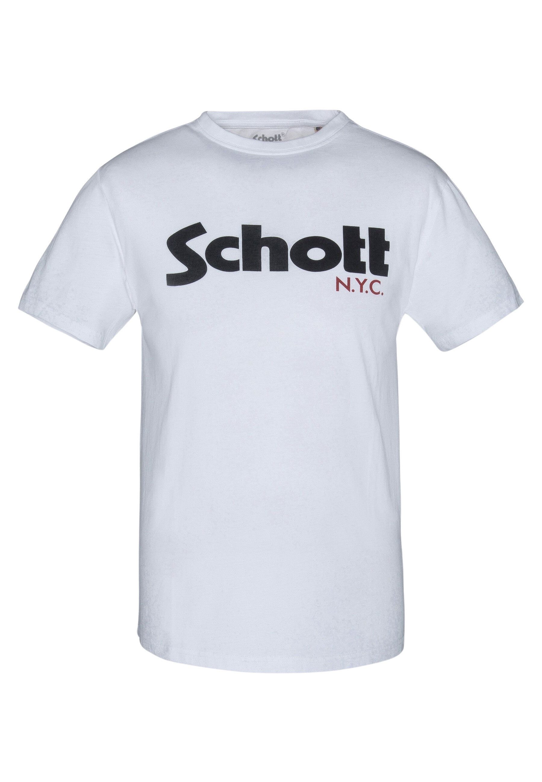 Schott NYC T-Shirt T-Shirt TSLOGO Kurzarmshirt (1-tlg., 1)