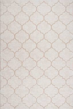 Teppich Badra Kurzflor, my home, rechteckig, Höhe: 12 mm, geometrisch, Hoch Tief Design, 3-D Wirkung, Ornamente, Wohnzimmer
