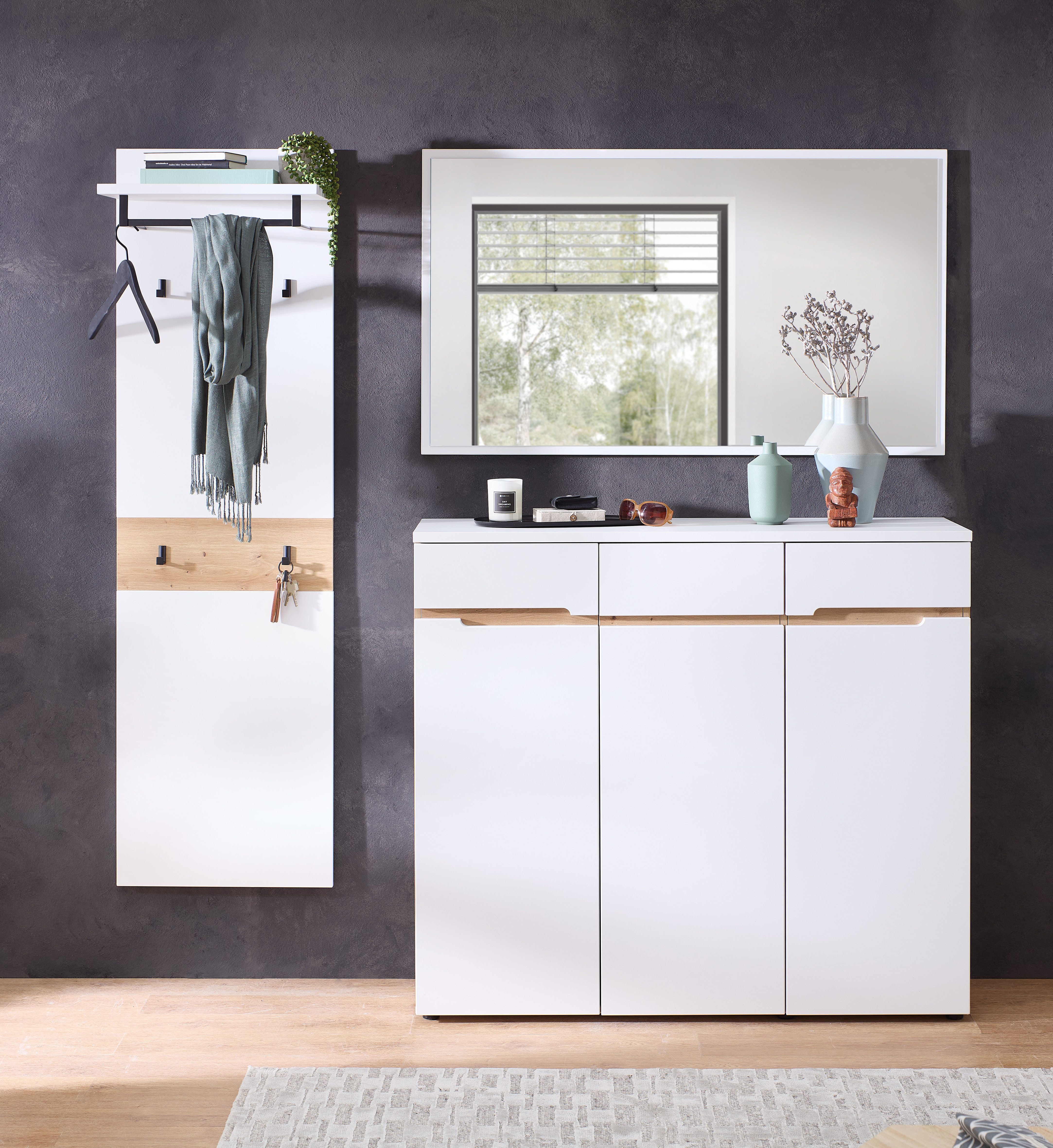 Innostyle Garderoben-Set Memphis Garderoben Set, 181x190x38cm (B/H/T), (3-St)