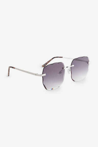 Next Sonnenbrille Facettierte randlose Sonnenbrille, eckige Gläser (1-St)
