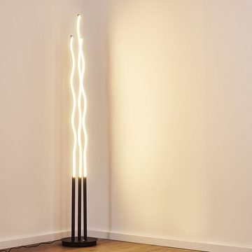 hofstein Stehlampe »Gorgo« dimmbare Stehleuchte aus Metall in schwarz, 3000 Kelvin, 3120 Lumen, mit Fernbedienung