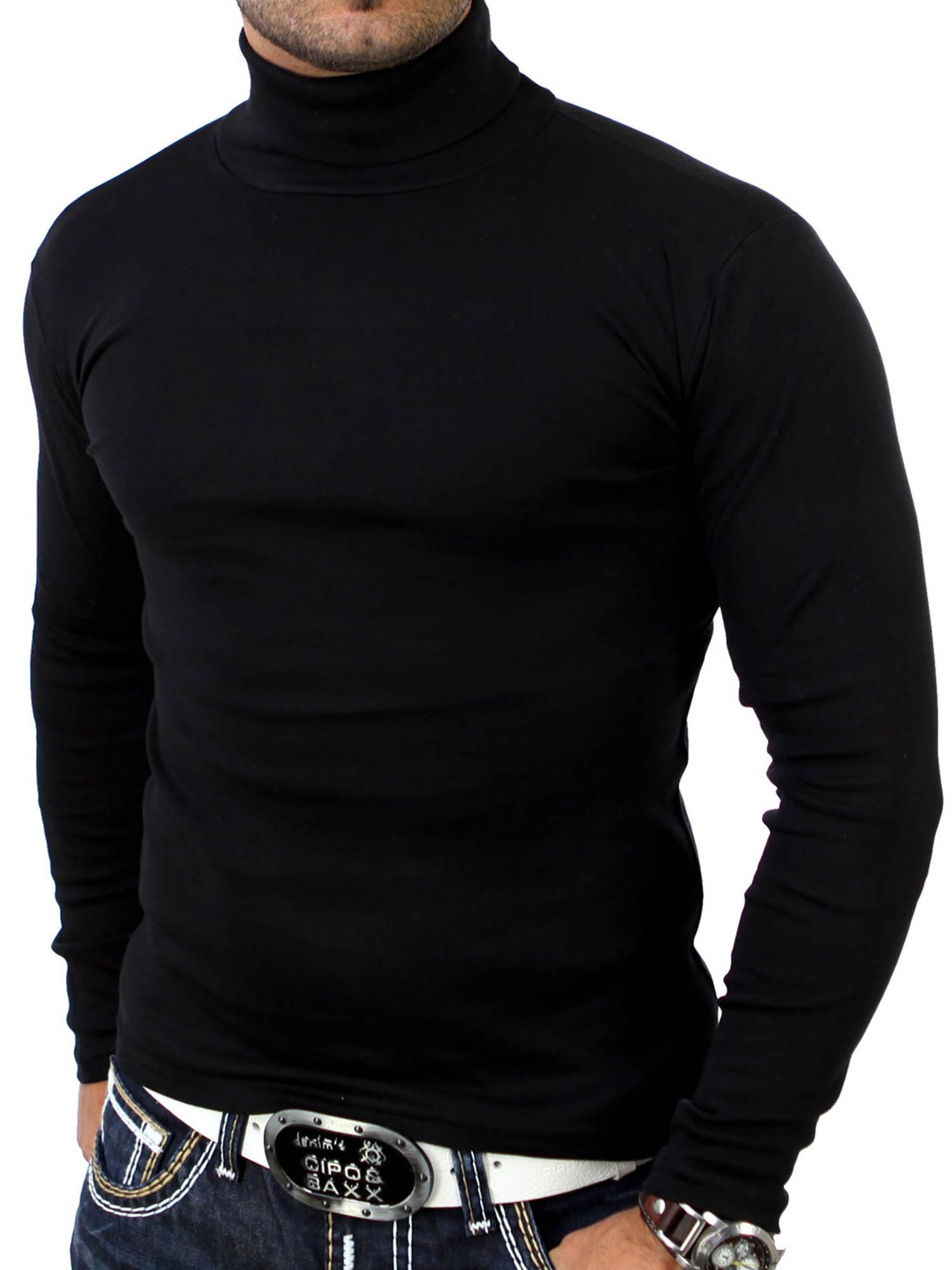 Reslad Strickpullover Reslad Herren Rollkragenpullover Männer Pulli sportlicher Rolli Pullov (1-tlg) Rollkragenpullover Basic Slim Fit