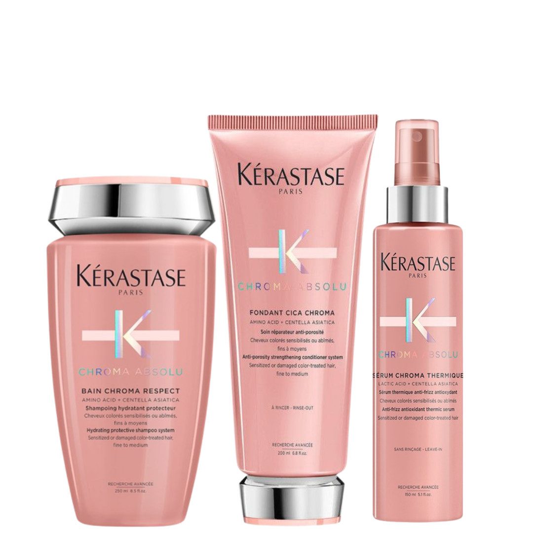 Kérastase Haarpflege-Set Chroma Absolu Routine für feines coloriertes Haar, 3-tlg.