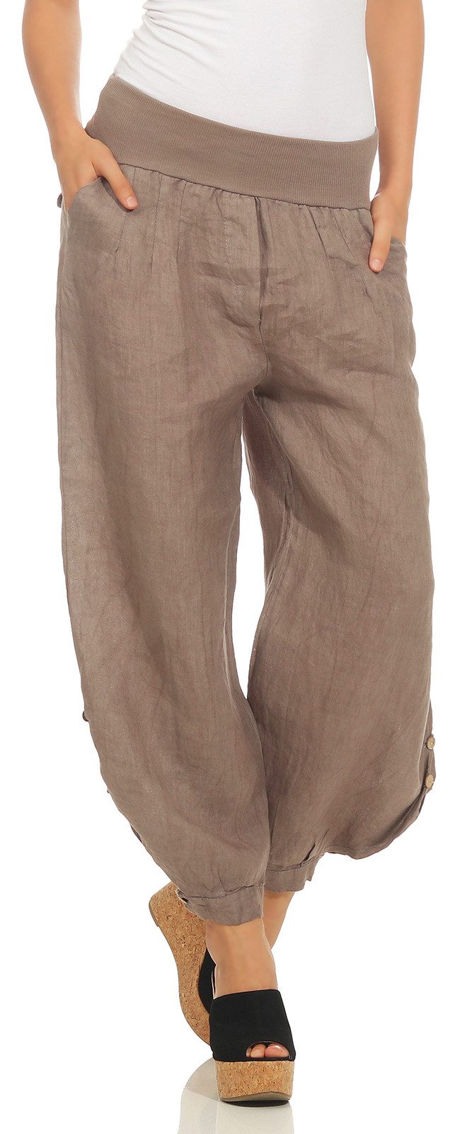 Mississhop Leinenhose 100 % Leinen Sommerhose, günstig online kaufen