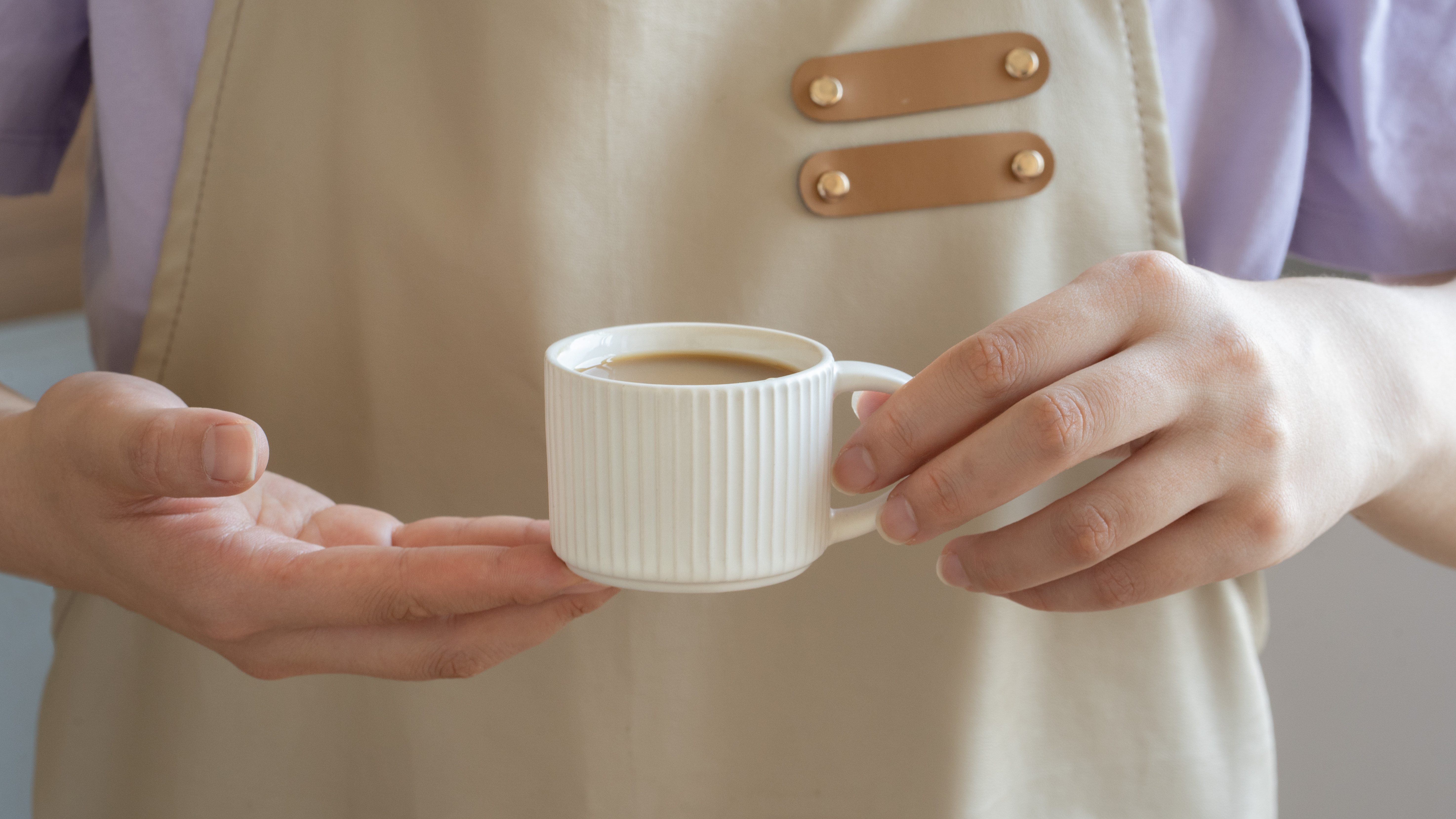 OTTO home Espressotasse Ylvii, 12er Set, bestehend aus 6 Tassen + 6 Untertassen, 12-tlg., Steinzeug, für 6 Personen, spülmaschinenfest und mikrowellengeeignet, 90 ml