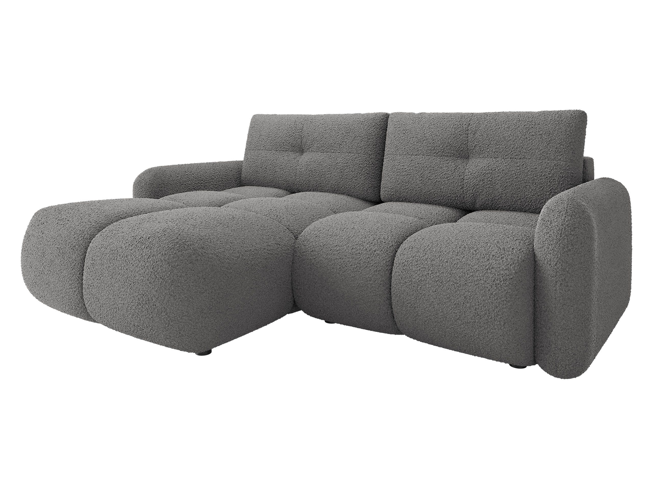 MIRJAN24 Ecksofa Sandy, mit Schlaffunktion und Bettkasten, Boucle, L-Form, 238x165x94 cm