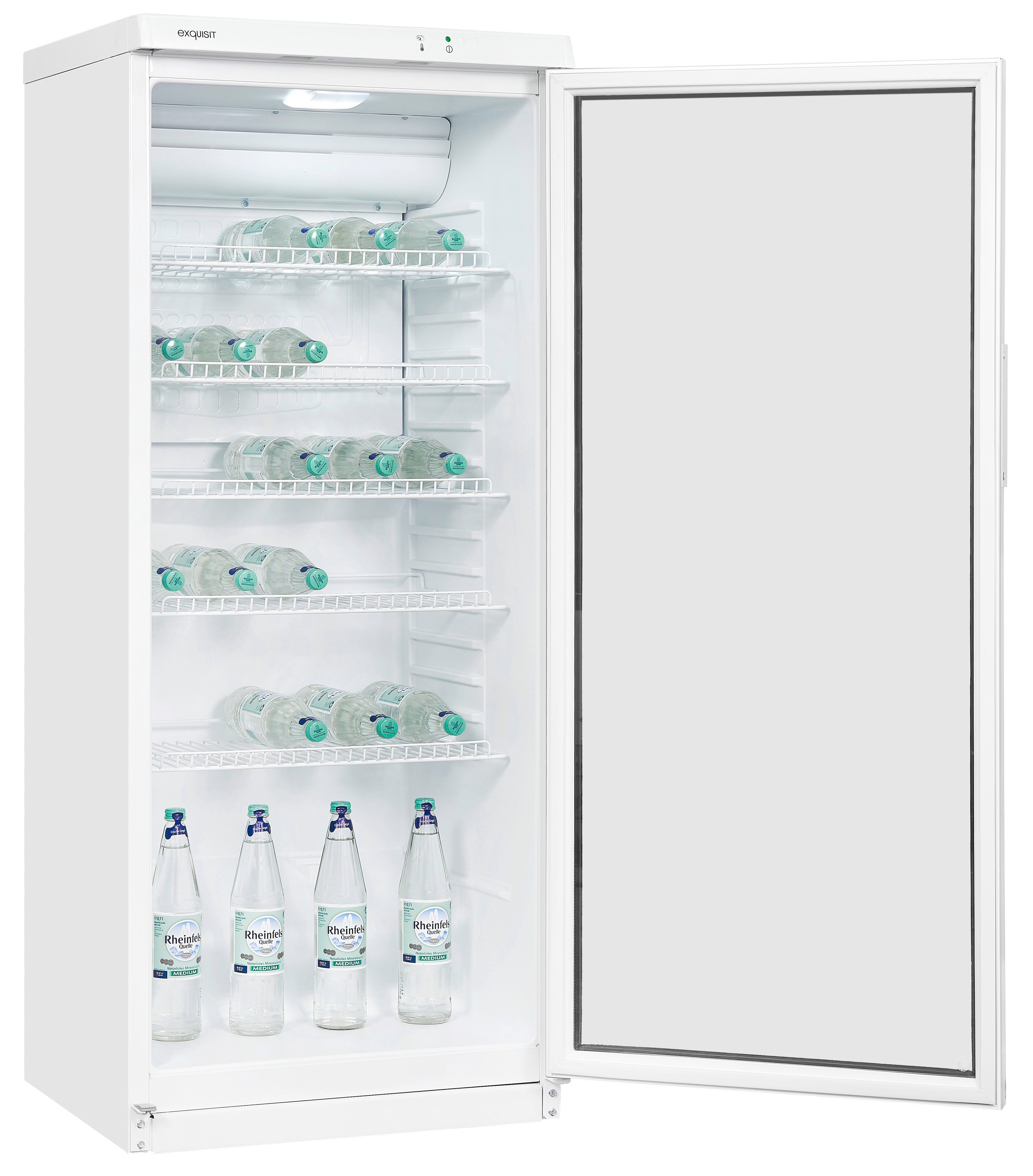 exquisit Getränkekühlschrank GKS290-GT-280E weiss, 145 cm hoch, 60 cm breit