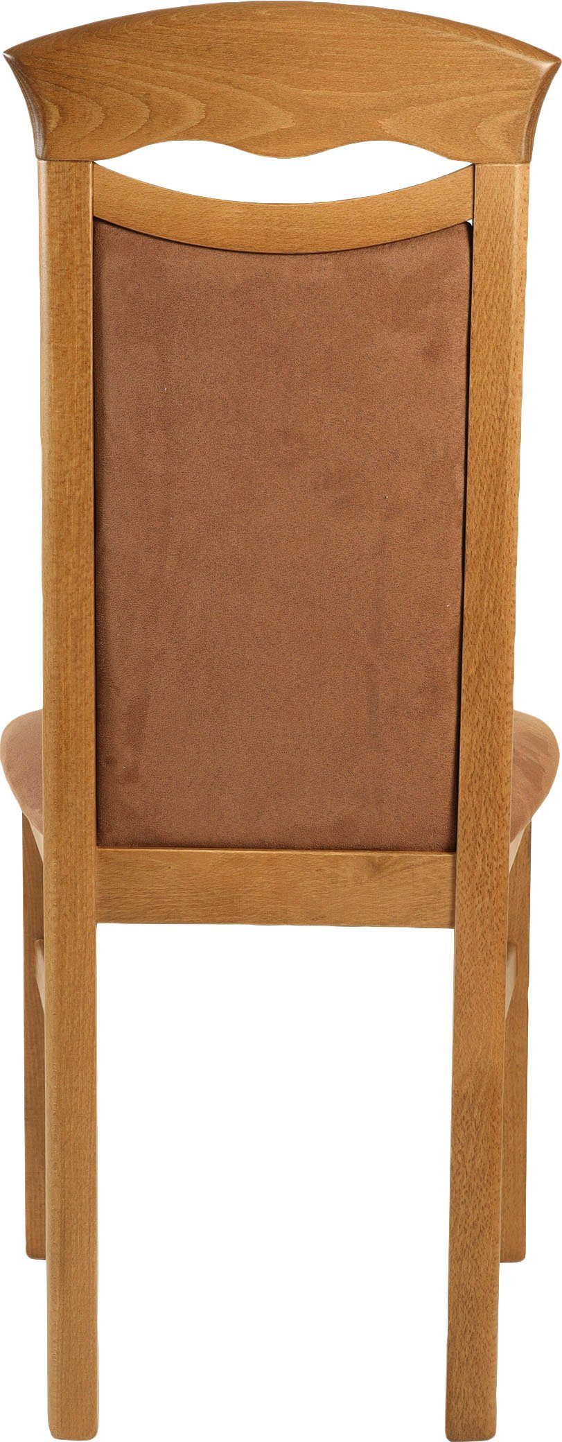 Home affaire Esszimmerstuhl Franz (Set, 2 St), strapazierfähige Microfaser, Gestell Buche natur oder weiß, Holzstuhl – Bild 4 von 5