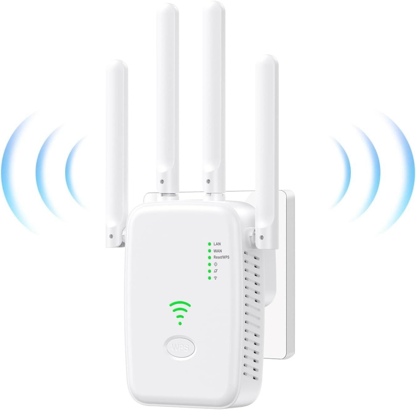 Fyrove WLAN-Verstärker,Erweiterungsverstärker,300 Mbit/s 2.4GHz MobilerRouter Mobiler Router, mit WPS WLAN-Repeater Kompatibel mit allen WLAN Geräten