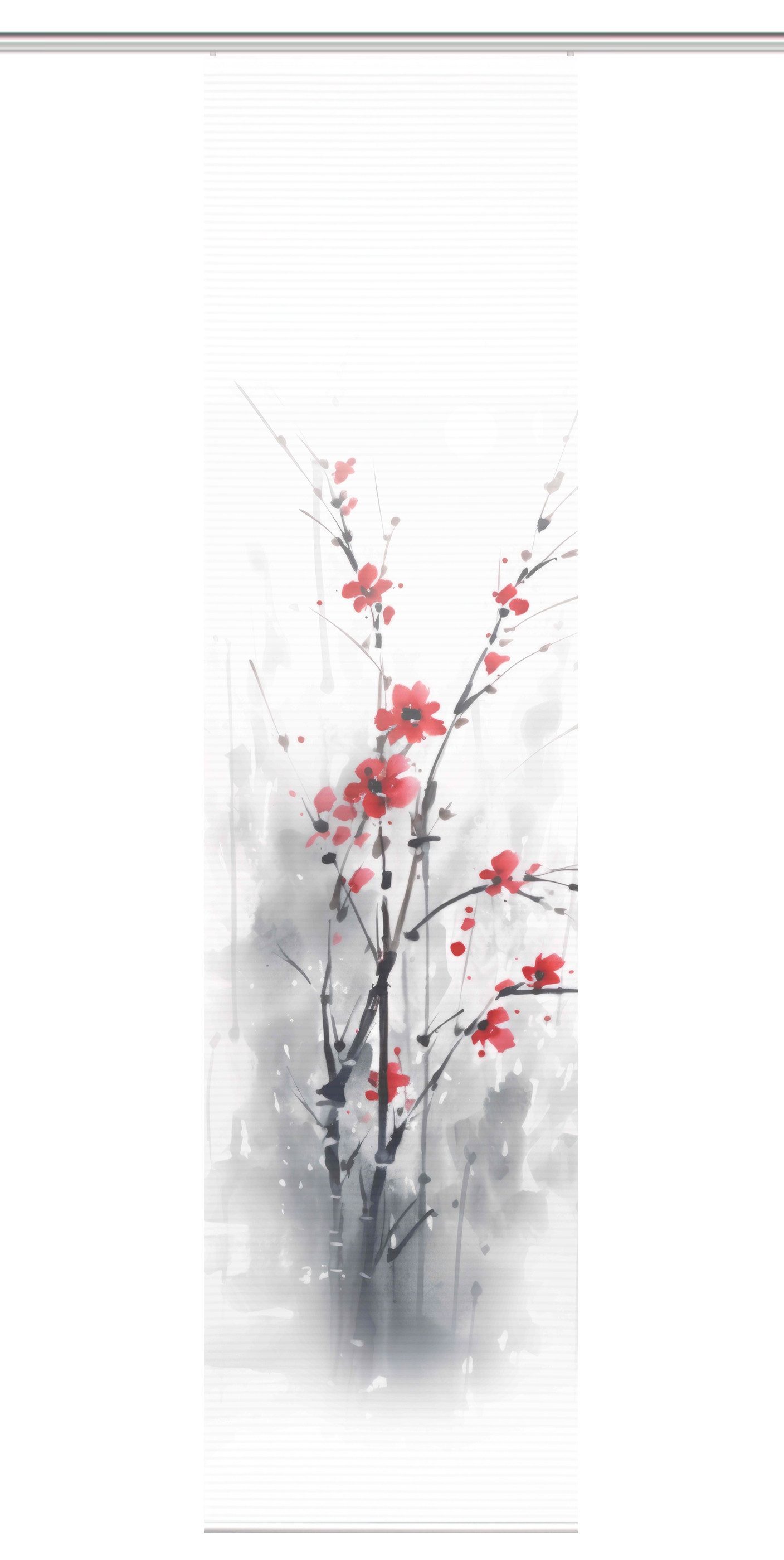 HOME in green Schiebegardine HIG BELMIRA Schiebegardine recyc. Polyester, 245x60 cm, Blumendruck (1 St), Polyester (recycelt) Polyester