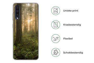 MuchoWow Handyhülle Wald - Sonne - Licht, Handyhülle Samsung Galaxy A50, Smartphone-Bumper, Print, Handy