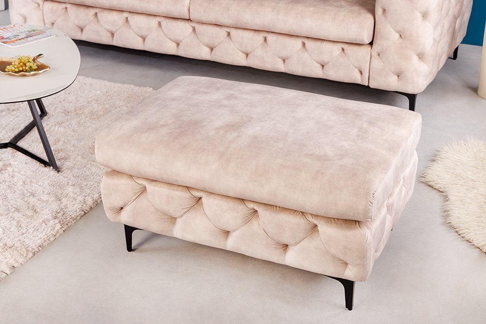 riess-ambiente Fußhocker MODERN BAROCK 92cm champagner günstig online kaufen