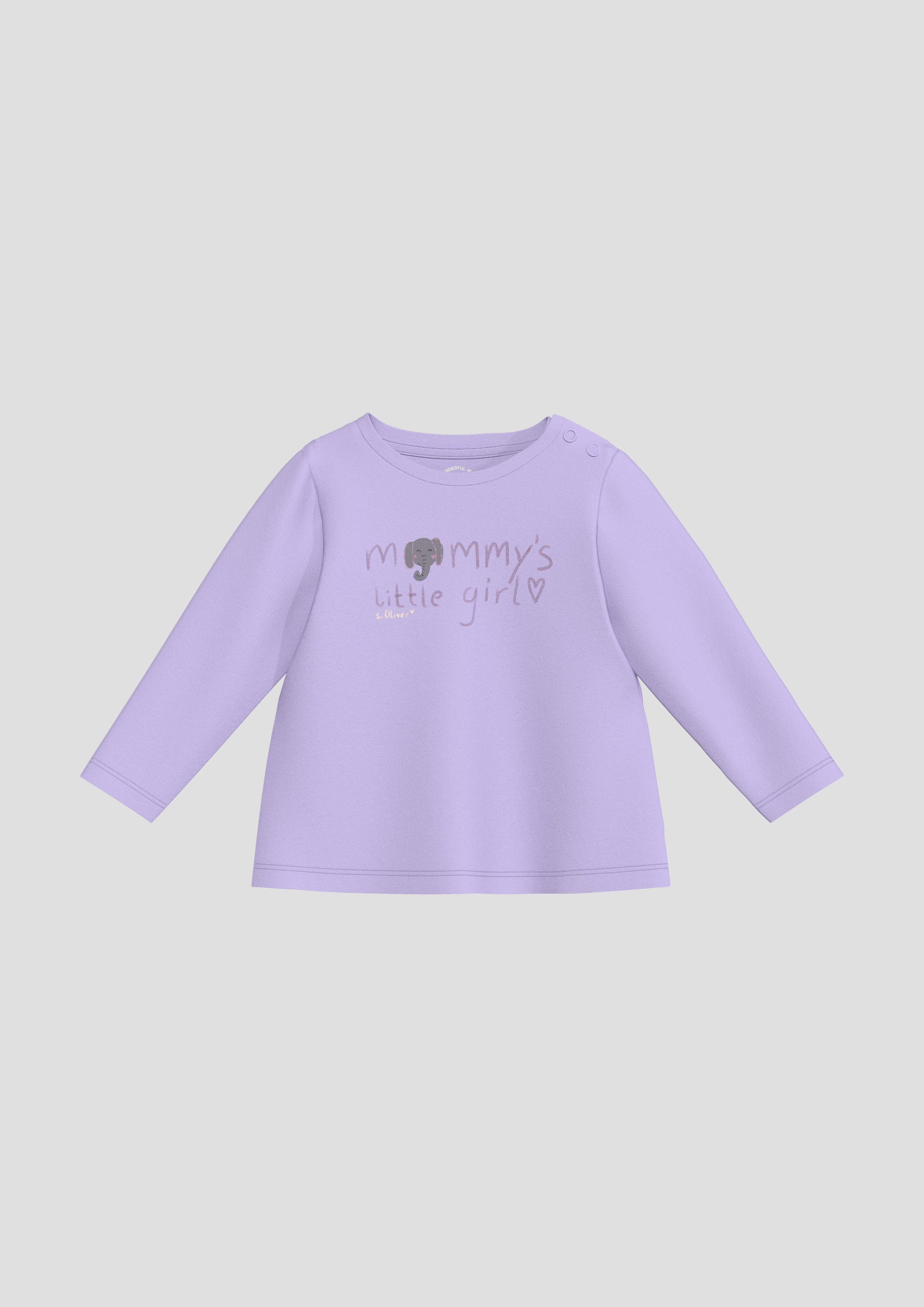 Langarmshirt Ausgestelltes Longsleeve mit Glitzer-Print