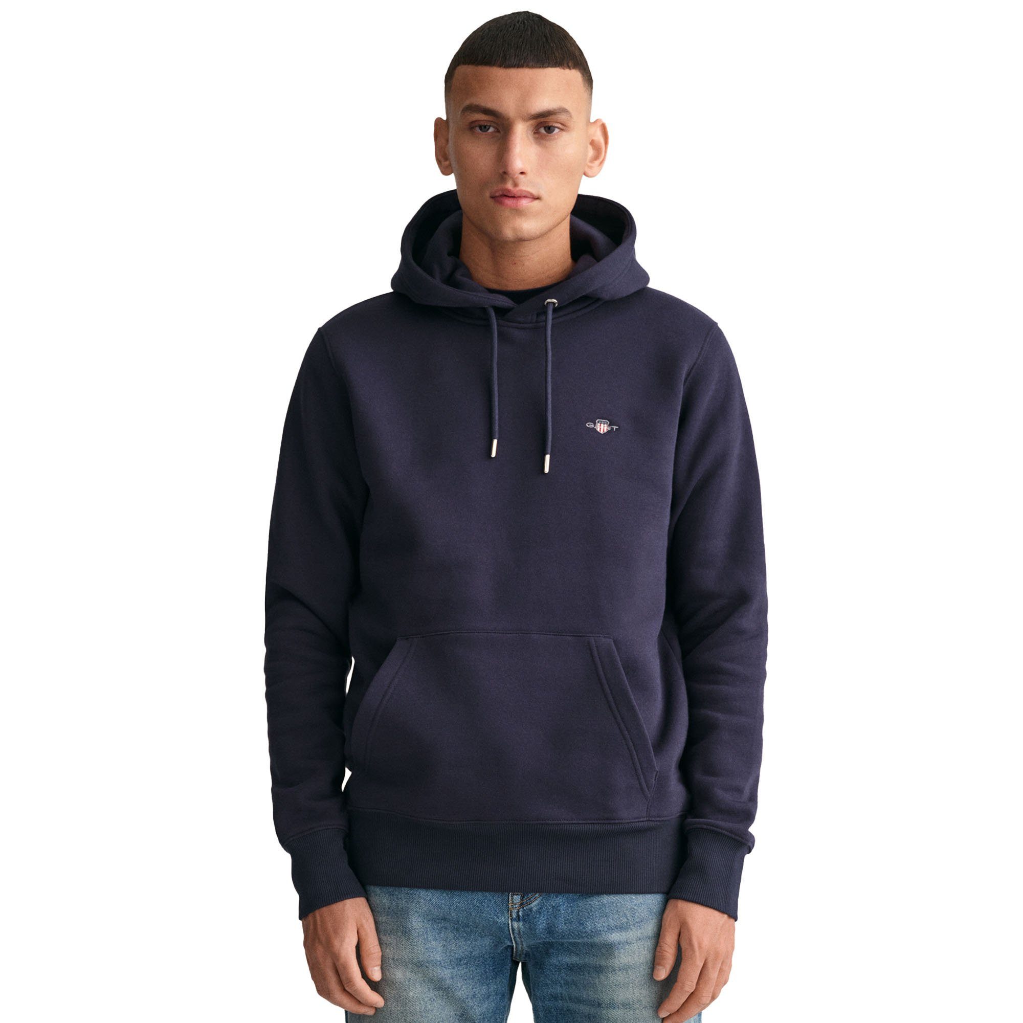 Gant Sweatshirt Herren Sweatshirt Baumwolle REGULAR SHIELD HOODIE günstig online kaufen