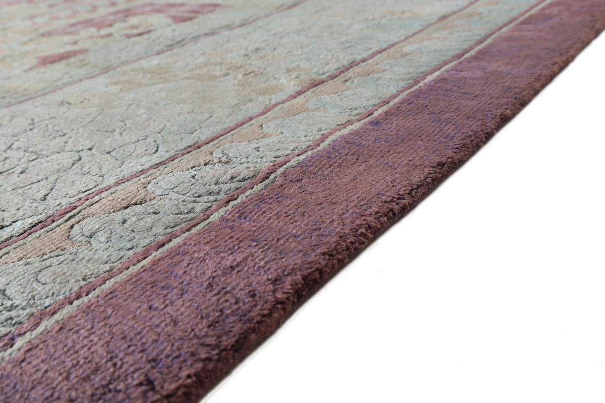rechteckig, Seide 244x303 Höhe: Handgeknüpfter Moderner Seidenteppich China Orientteppich, Colored Trading, 8 mm Nain