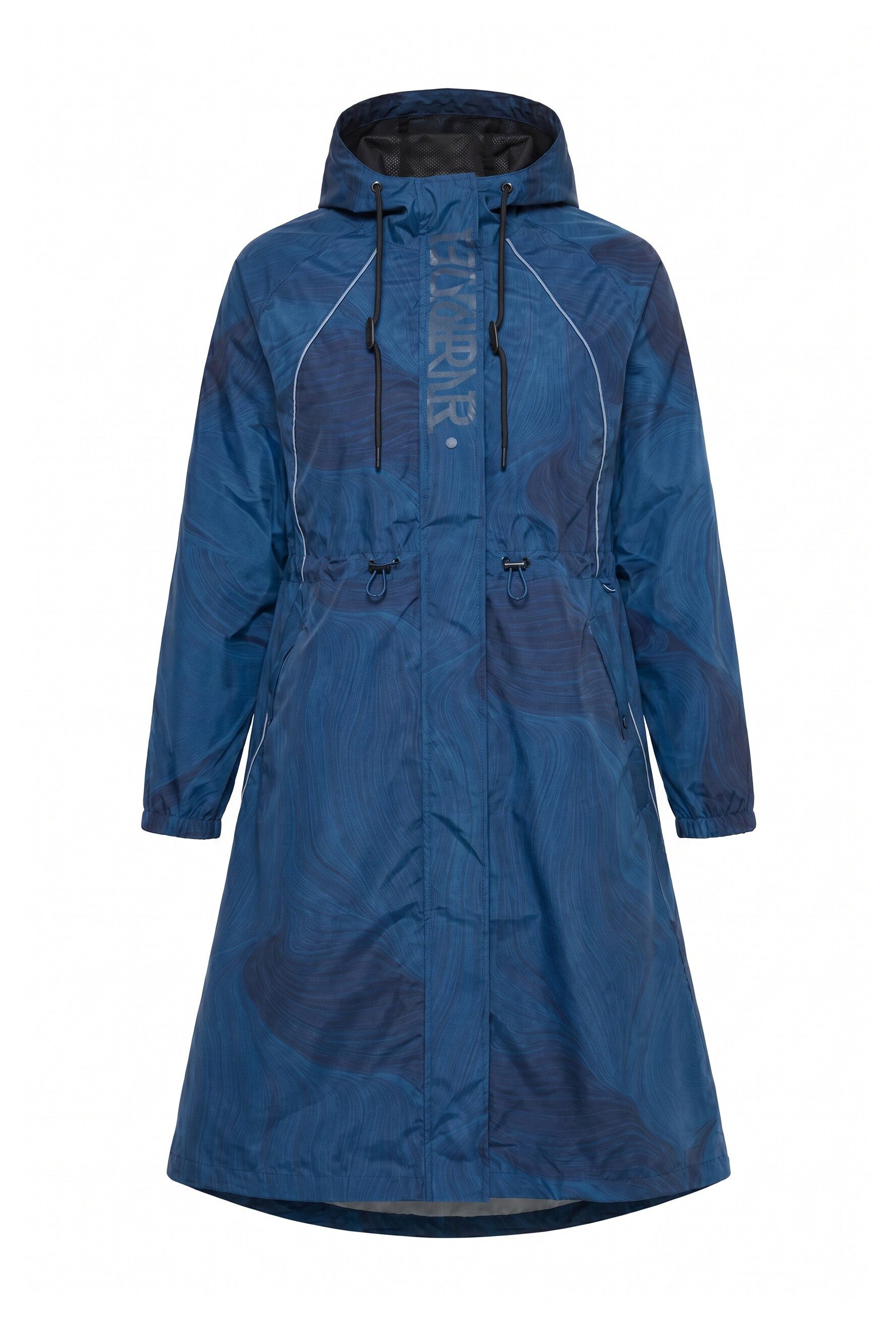 Ulla Popken Wintermantel Regenparka wasserdicht Kapuze 2-Wege-Zipper