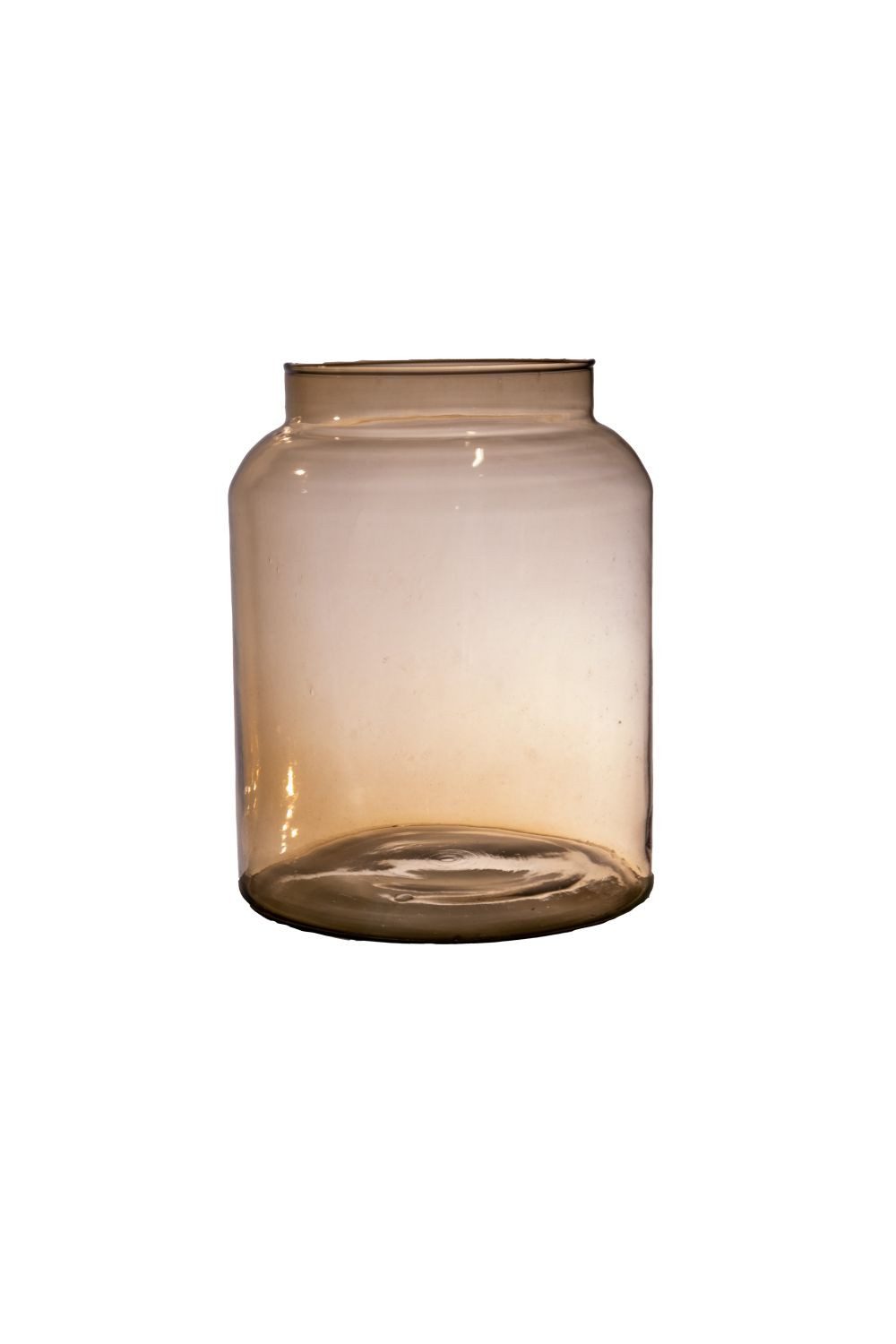 INNA-Glas Dekovase Vase Martita aus Glas, recycelt, orange-braun-klar, 25 cm, Ø 19 cm