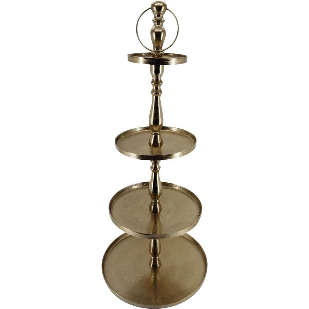 Lesli Living Dekoetagere Etagere Brush 120cm gold 4Etagen Servierständer Pralinenständer