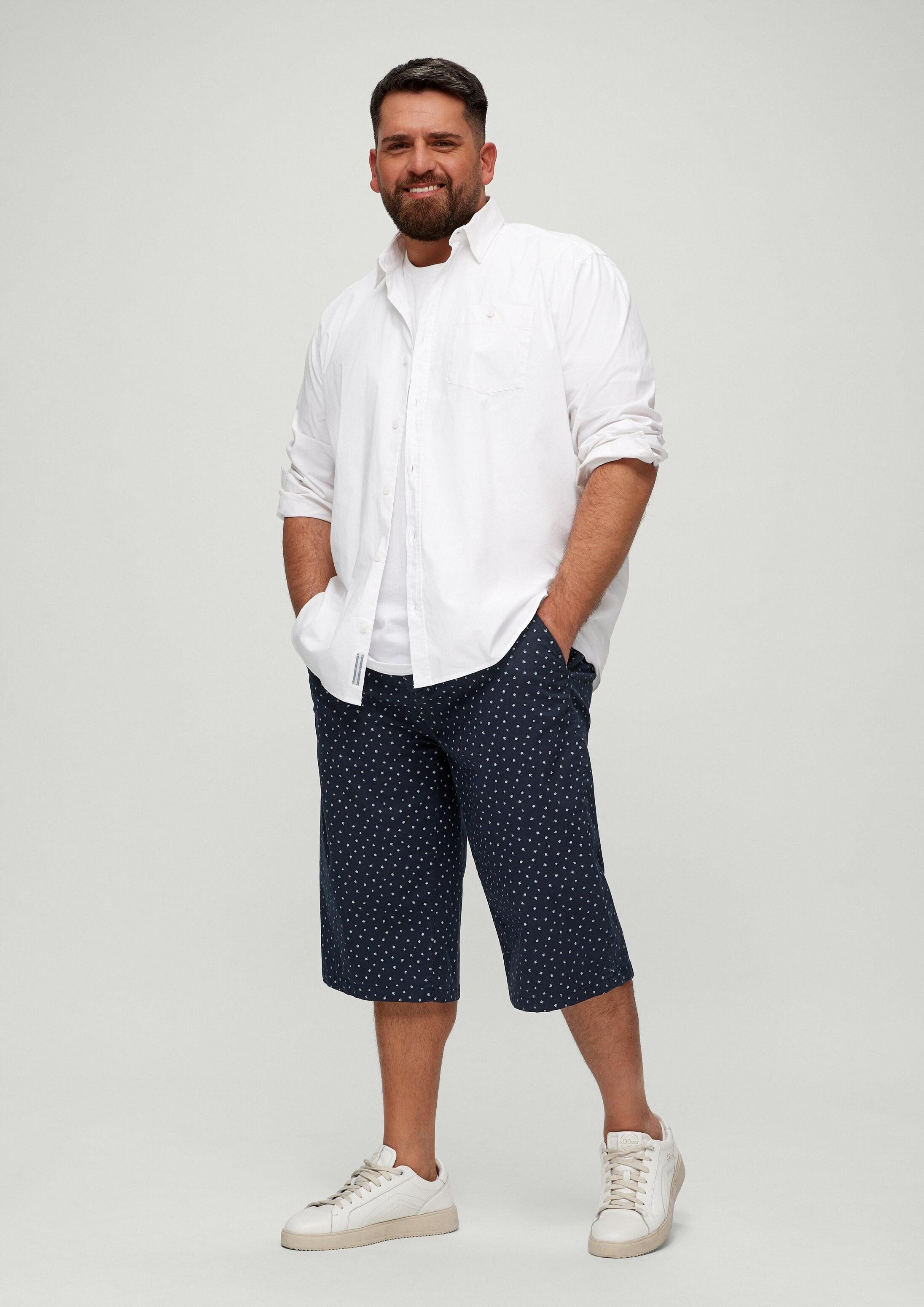 s.Oliver Shorts Hose DETROIT Slim: Bermuda mit Allover-Print