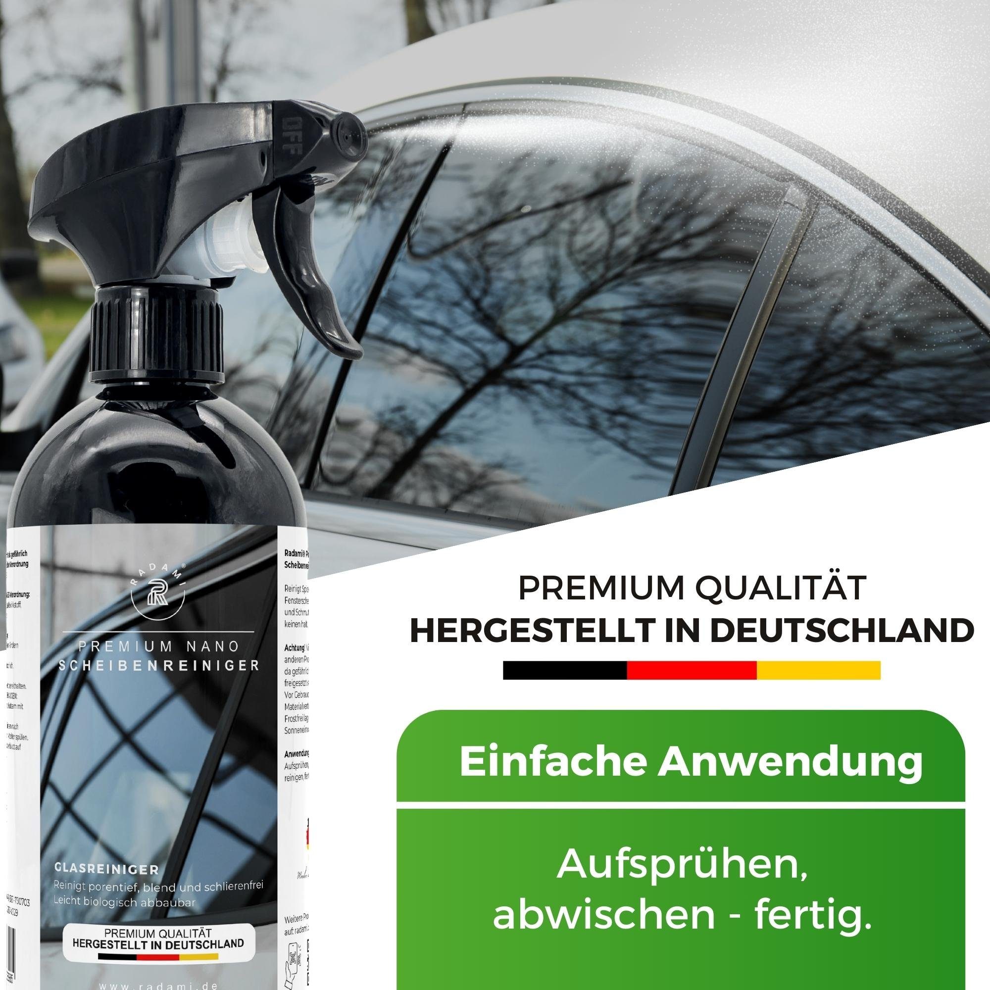 Radami Radami Nano Scheibenreiniger Glasreiniger 500ml streifenfreie Scheiben Glasreiniger