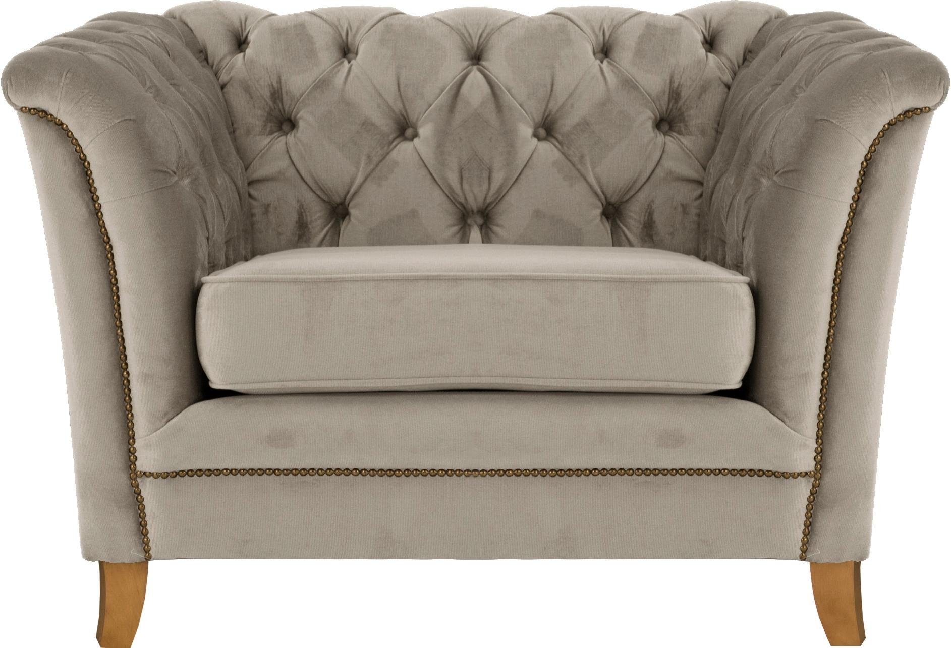 Home affaire Sessel Newport modernes Chesterfield, günstig online kaufen