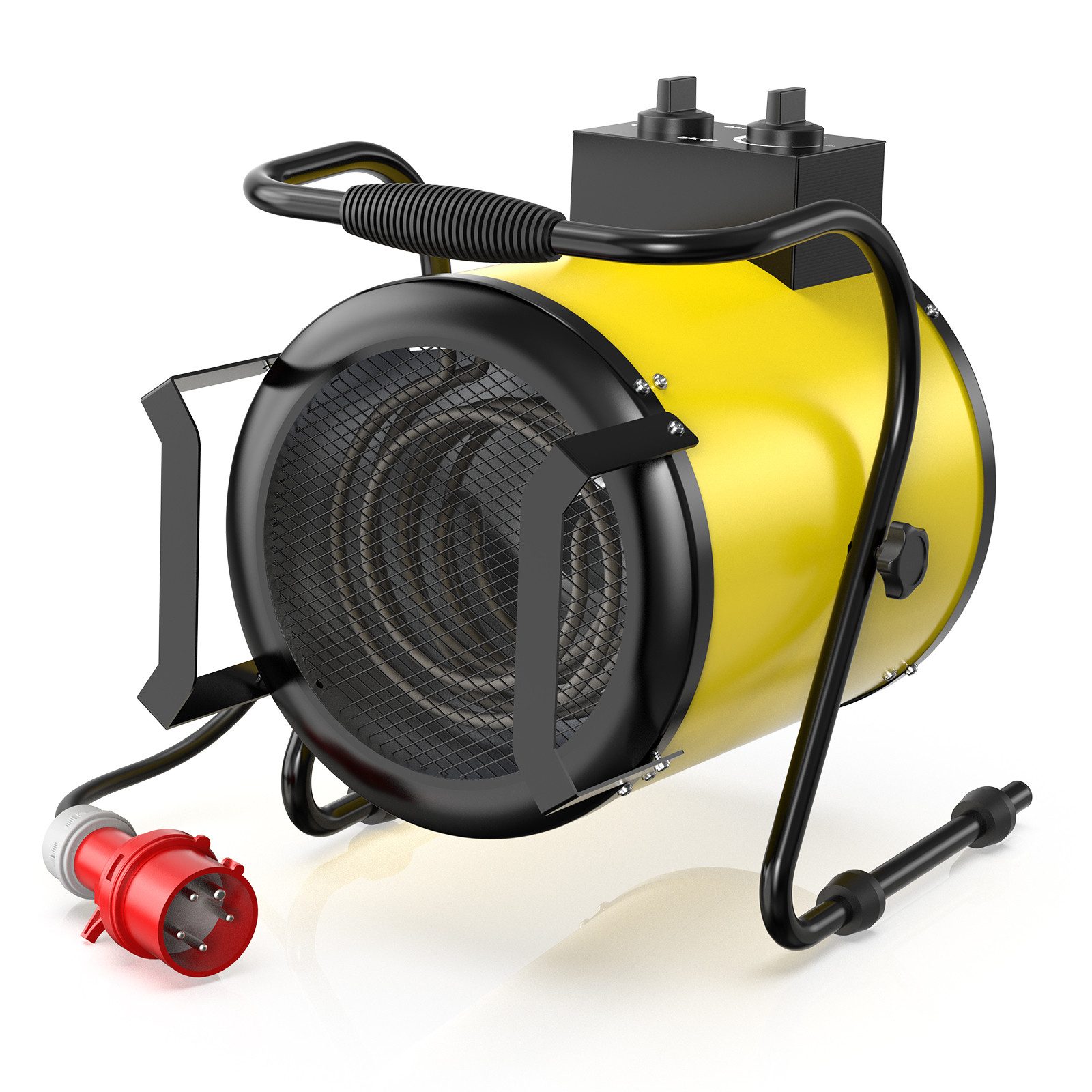 DAHTEC Heißluftgebläse Professioneller Gebläseheizer, Industrie-Heizkörper, 5000 in W, (1-tlg), mit verstellbarer Winkel & Thermostat für Baustelle