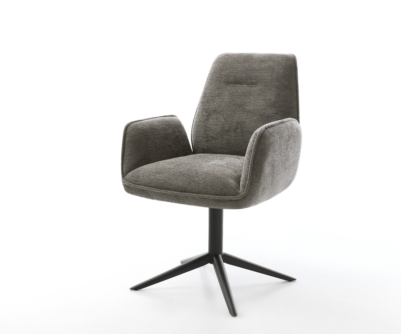 DELIFE Polsterstuhl Zoa-Flex, Fußkreuz Schwarz Bouclé günstig online kaufen