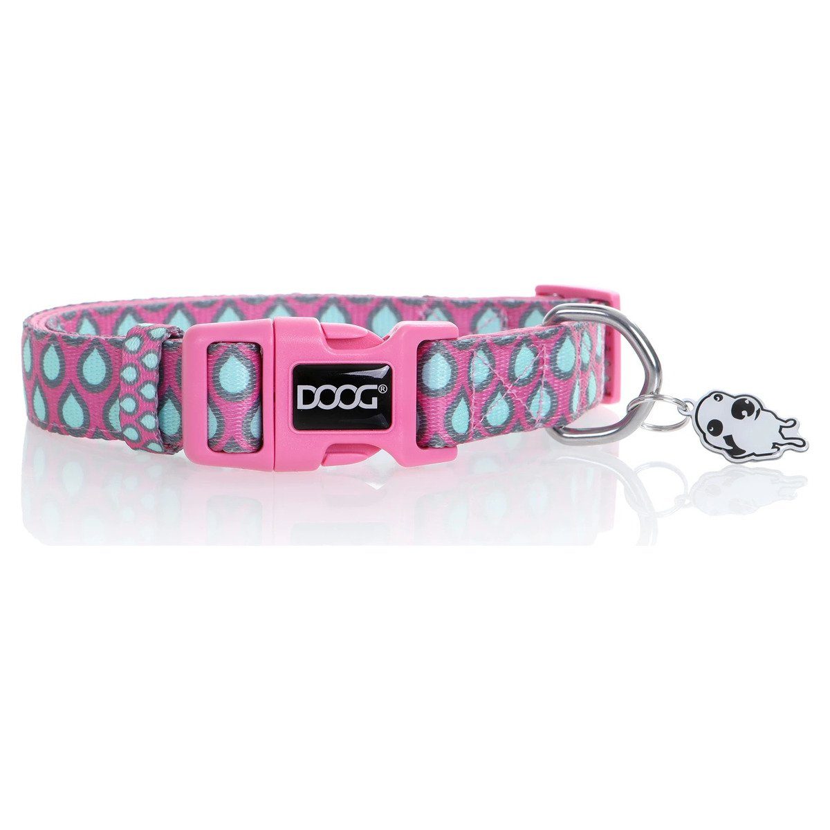 DOOG Hunde-Halsband Halsband Luna pink/tear drop