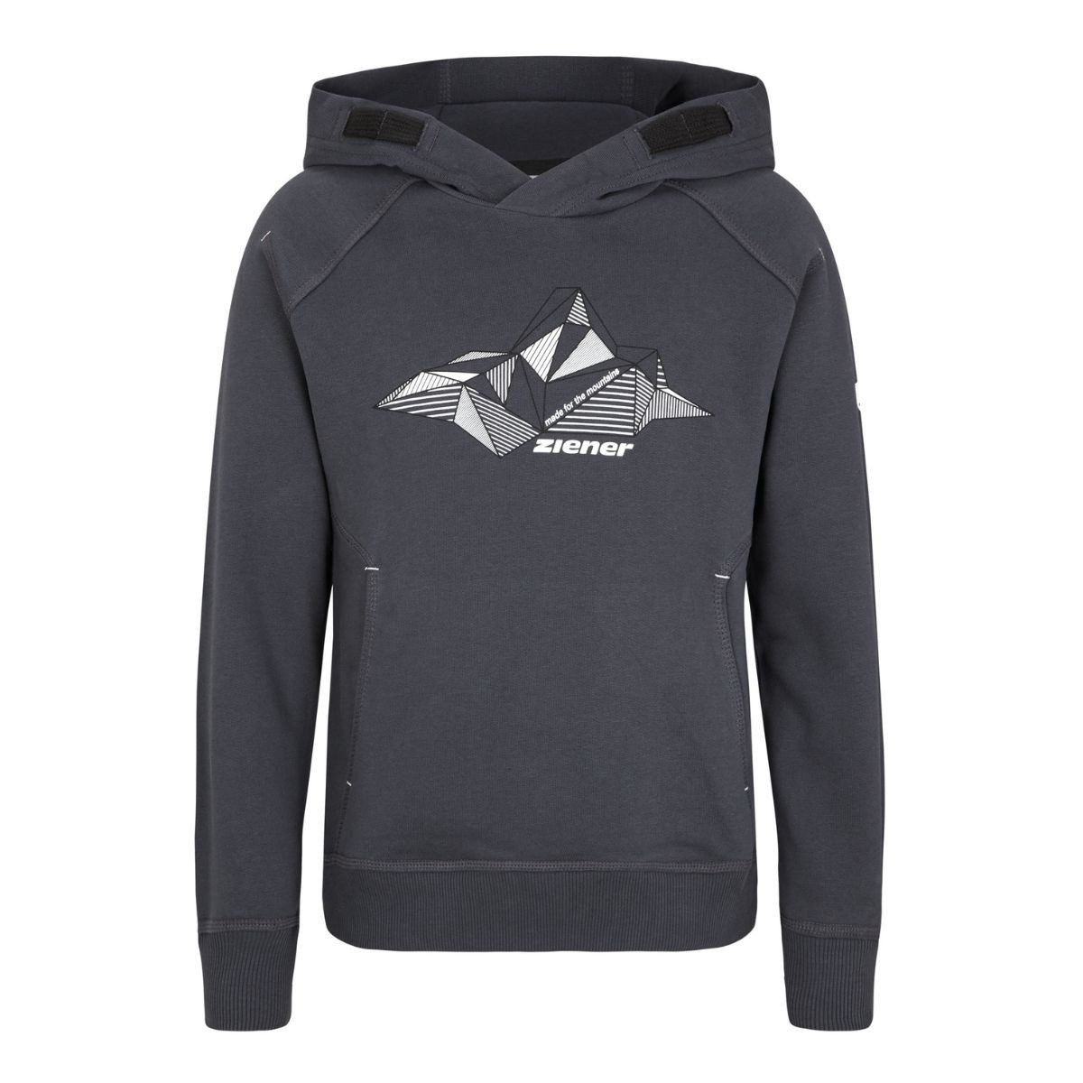 Ziener Hoodie ZIENER JALINA junior Kinder Hoodie Kapuzenpullover 100% BW gray 217952